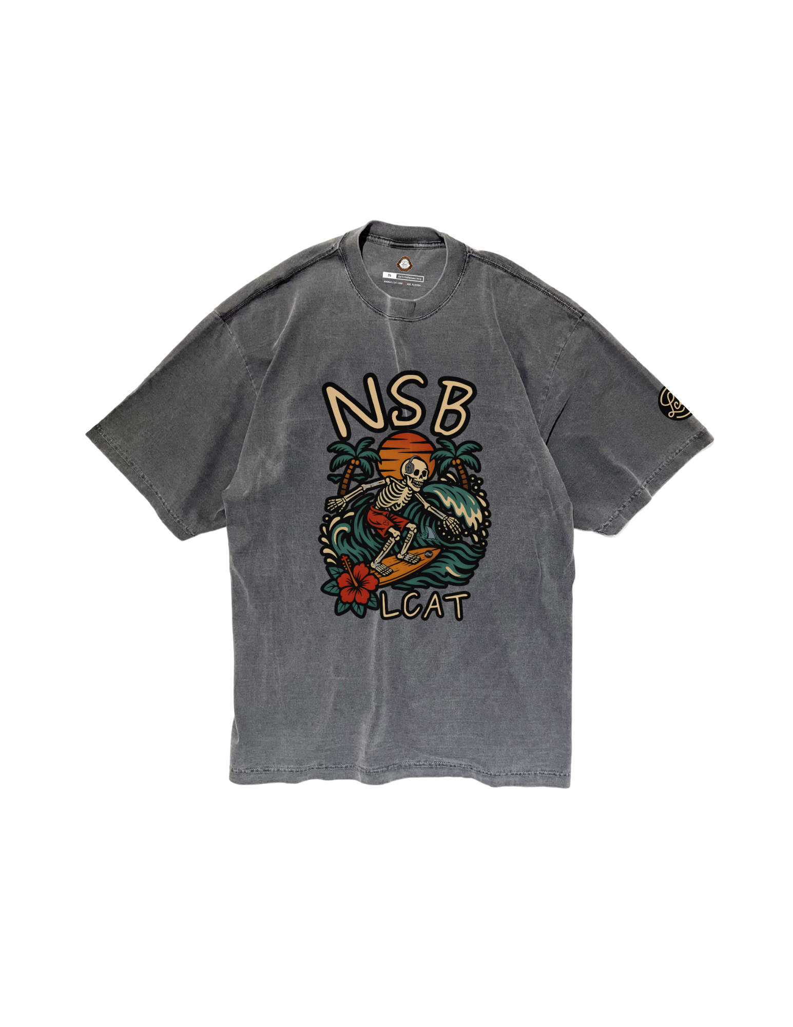 LCAT Bones Garment-Dyed Crewneck T-Shirt