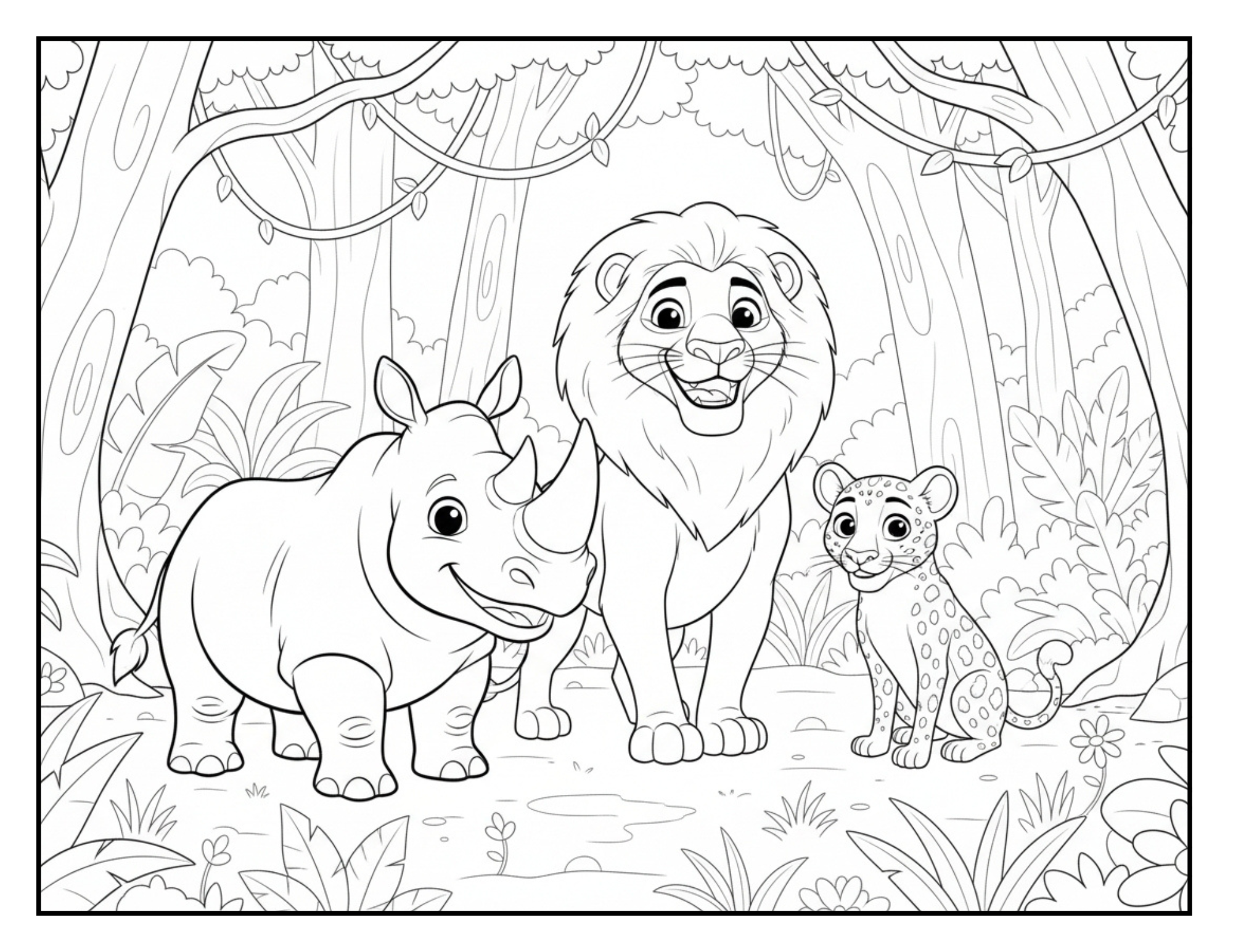 Bakari's Friends Coloring Page