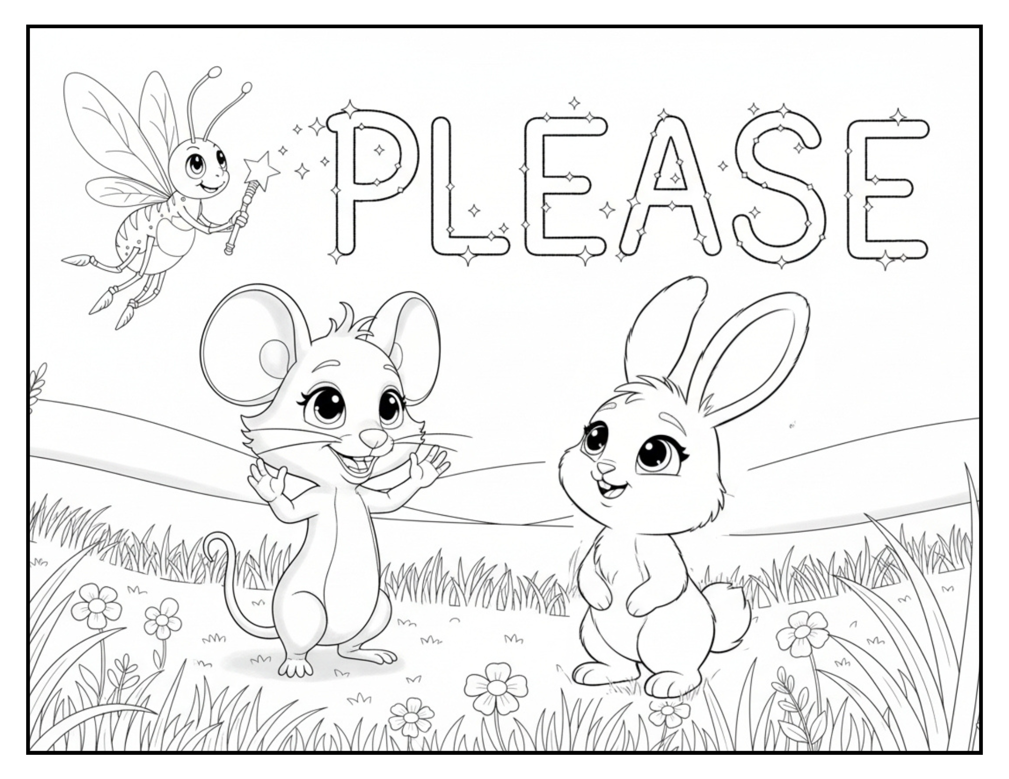 The Magic Words Coloring Page 1