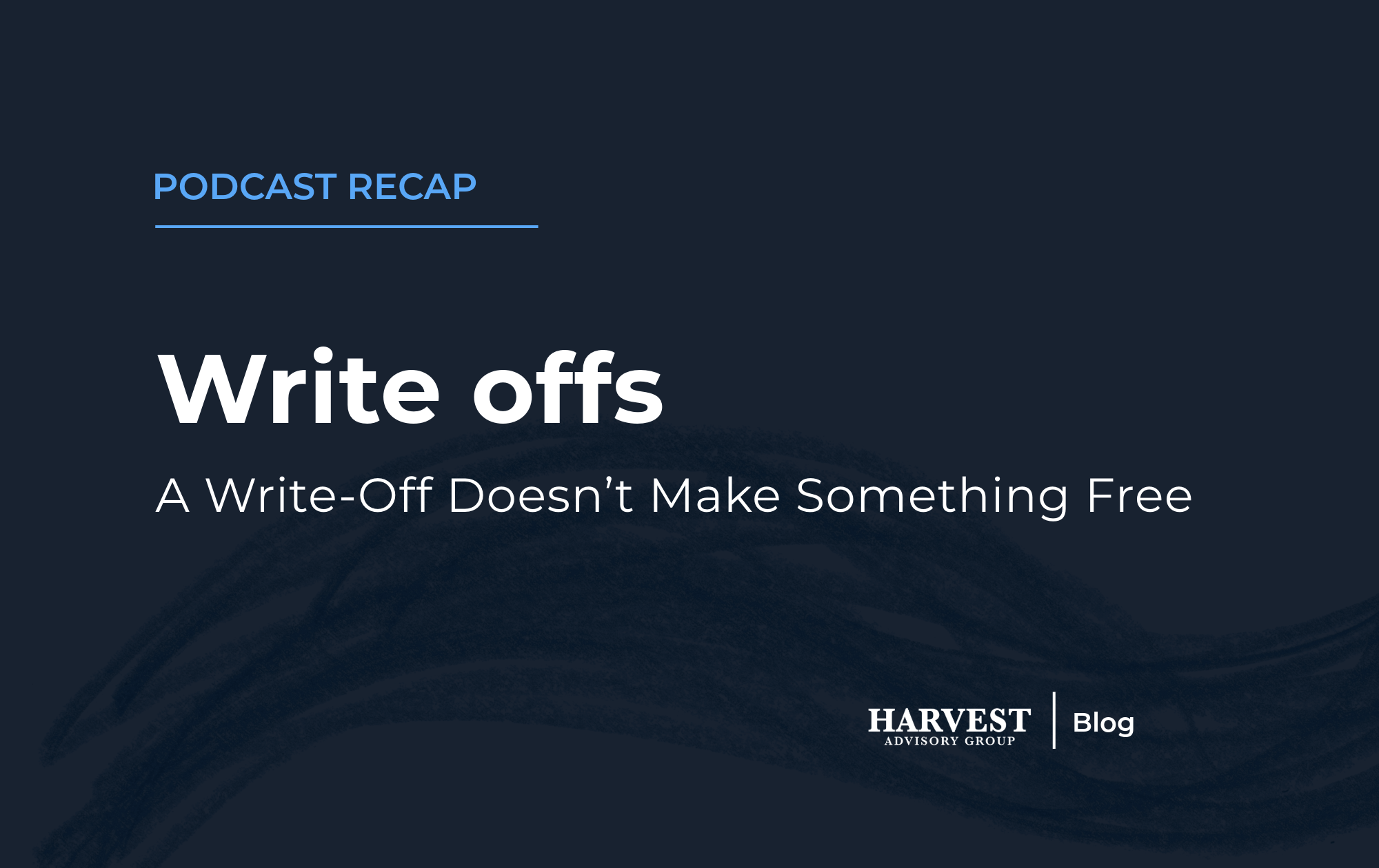 A Write-Off Doesn’t Make Something Free