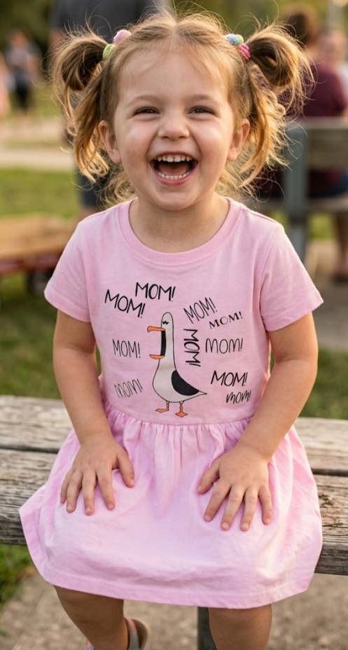 MOM! Sweet Pink Toddler Dress