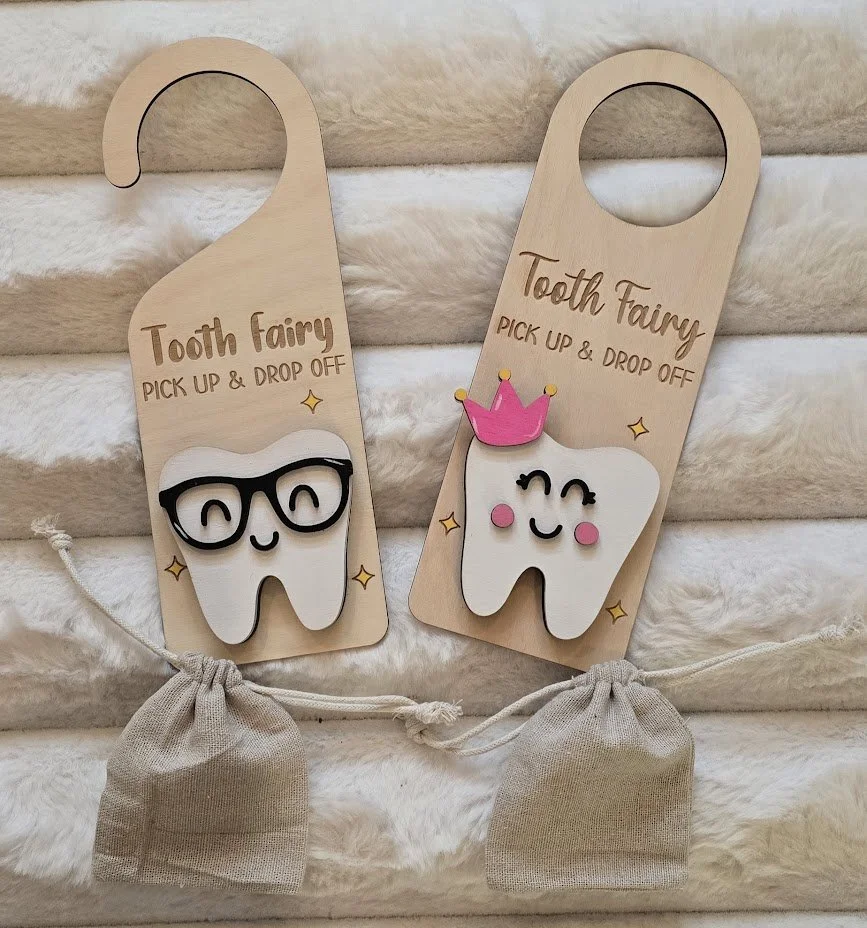 Whimsical Tooth Fairy Door Hanger