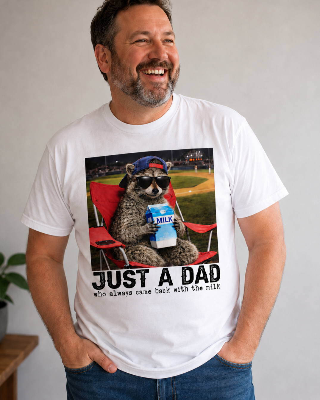Just A Dad Who Always Came Back With The Milk T-Shirt