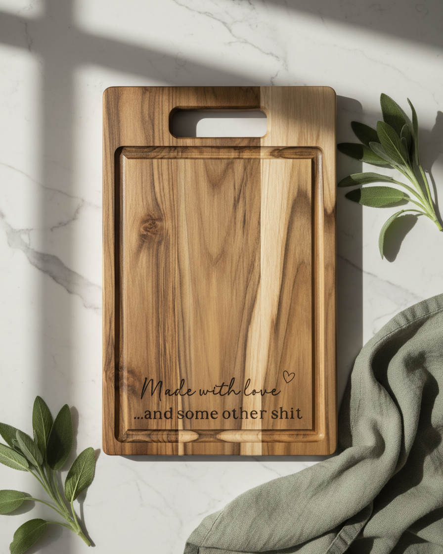"Made With Love...and Some Other Sh*t" Charcuterie/Cutting Board