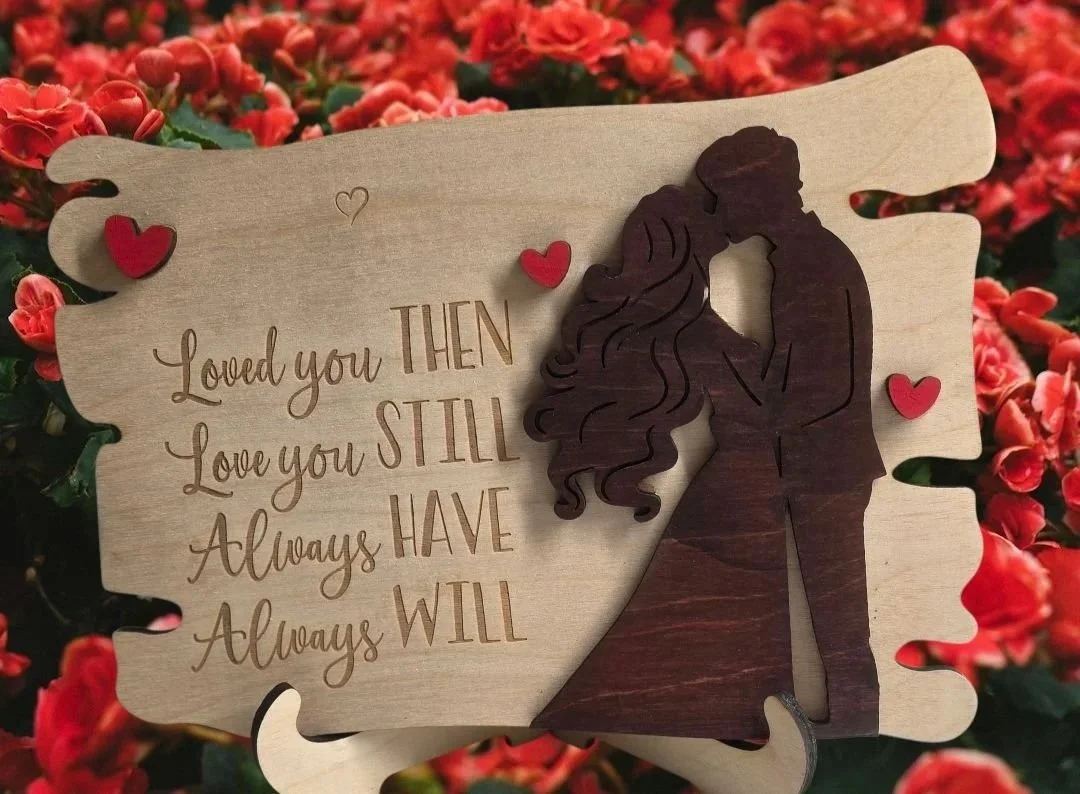 Romantic Wooden Love Plaque