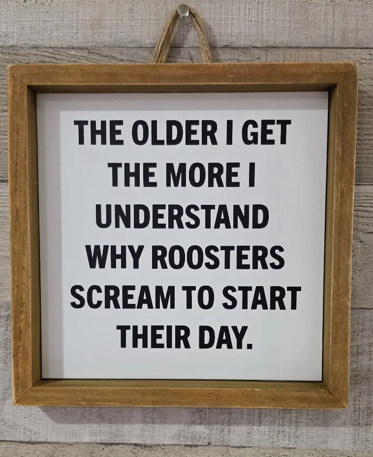 Funny Rooster Screaming Sign