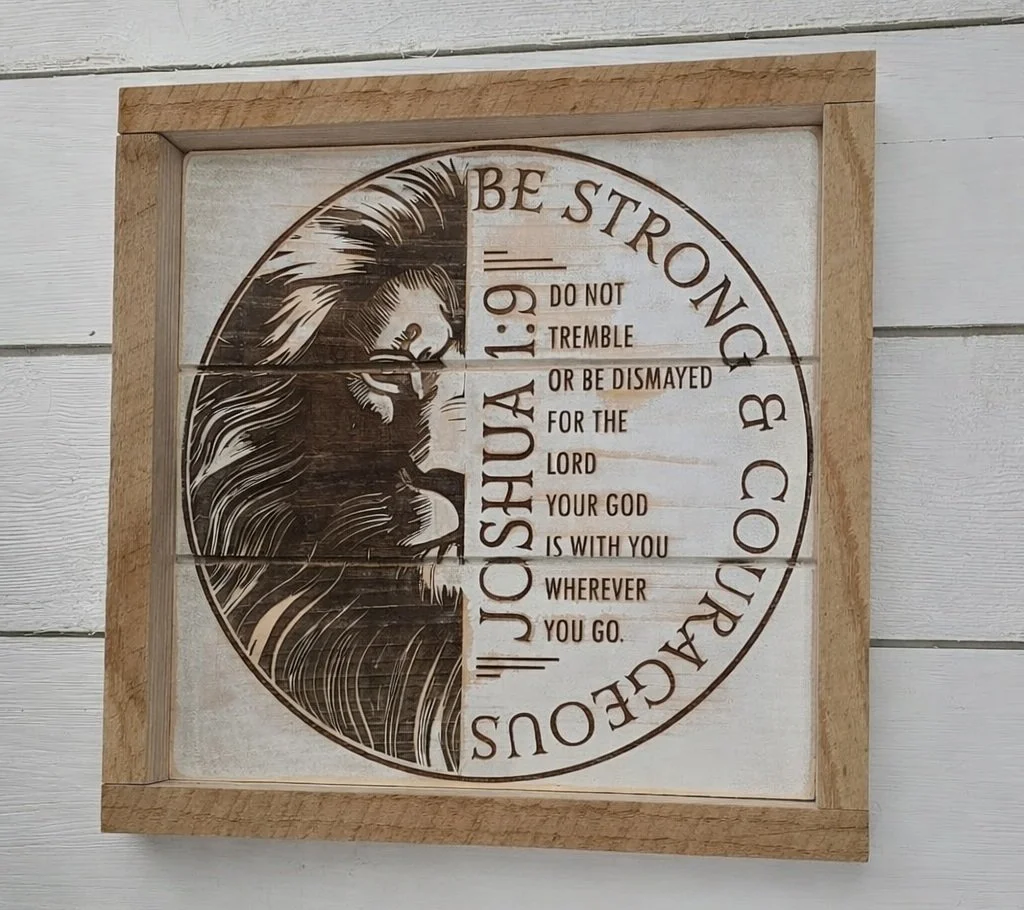 Rustic Christian Wall Art | Inspirational Bible Verse Decor