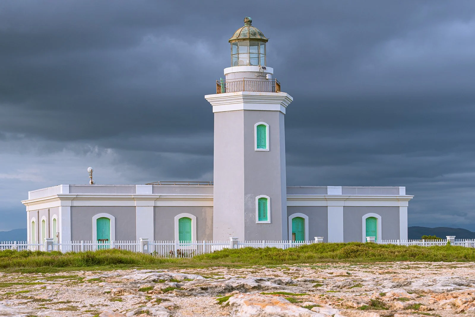 A lighthouse, Faro Los Morrillos, Cabo Rojo, Puerto Rico