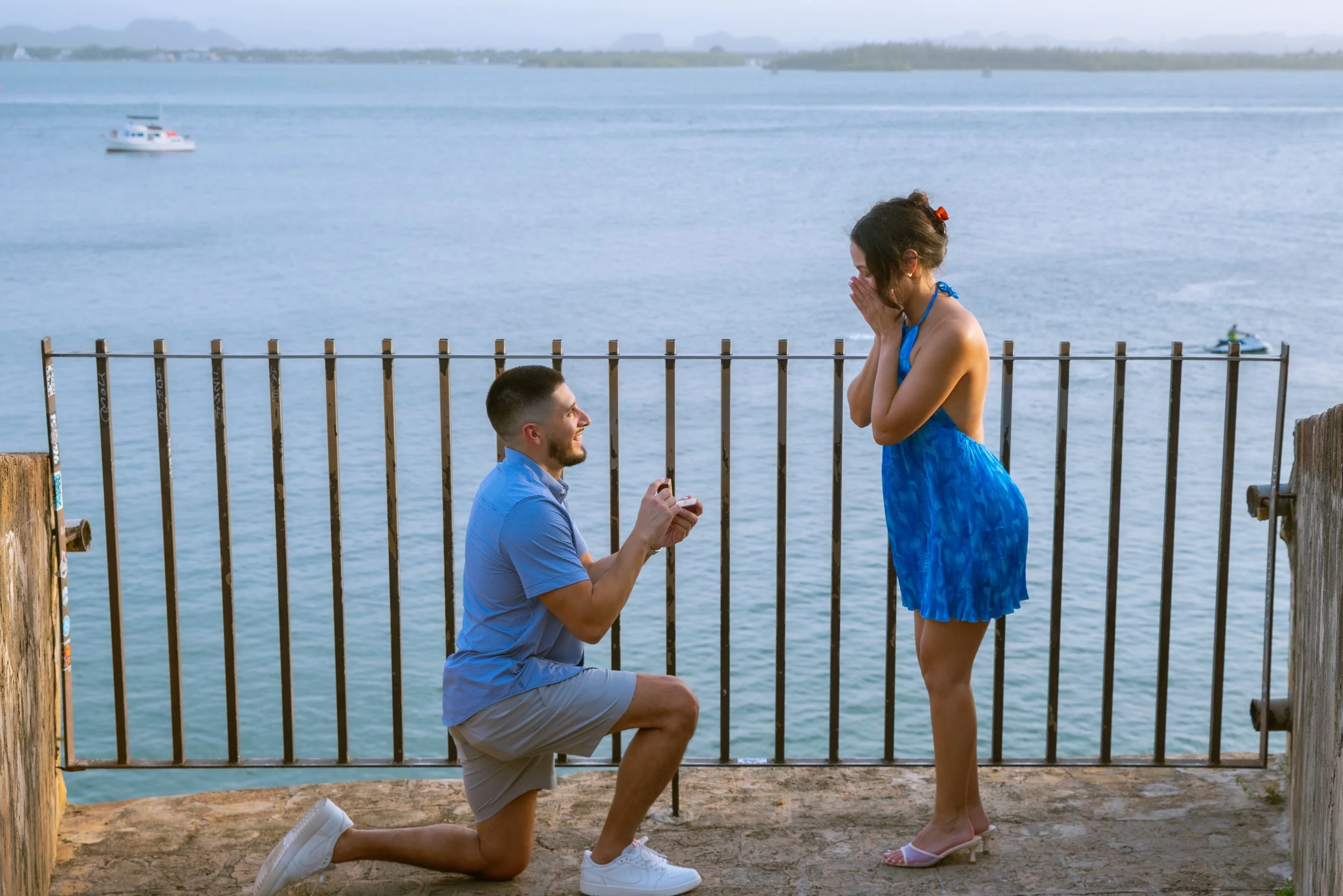 Surprise proposal in Old San Juan, Puerto Rico