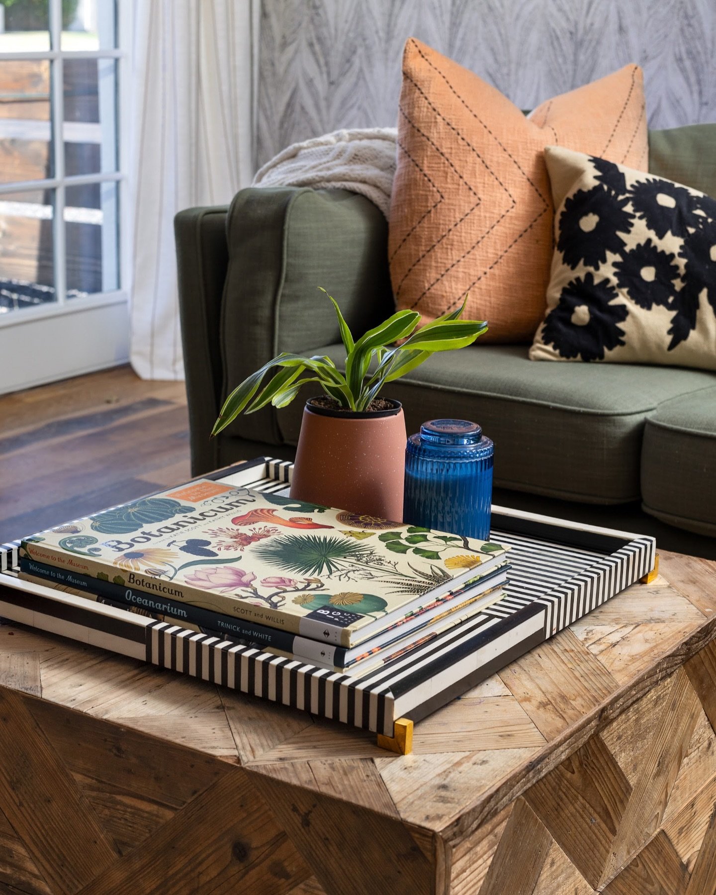 ✨ Mixing textures, patterns, and a few favorite books will keep your space feeling warm and collected.  Wood, linen, stripes, botanicals&hellip; it&rsquo;s all about the layers.

#AZInteriorDesign
#PhoenixInteriorDesign 
#ArizonaInteriors
#Scottsdale