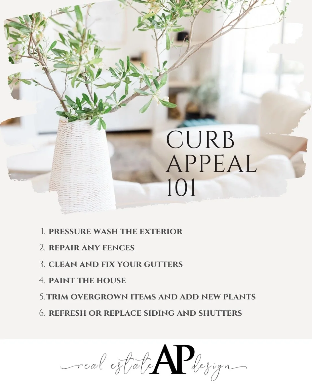 First impressions matter in real estate. 🏡 A little exterior TLC can make your property feel more inviting, show buyers it&rsquo;s been well cared for, and help it stand out when it&rsquo;s time to sell.

 #arizonarealestate
 #azinteriordesign 
 #az