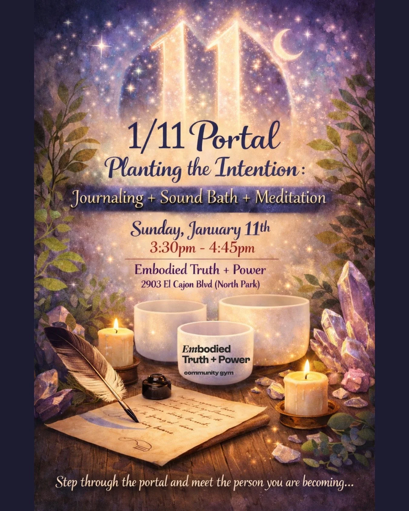 January 11th is more than just a date.. it&rsquo;s the 1/11 Manifestation Portal ✨

This is a potent energetic window where our thoughts and intentions have the power to take root with incredible speed. 

We will open this portal by writing our 2026 