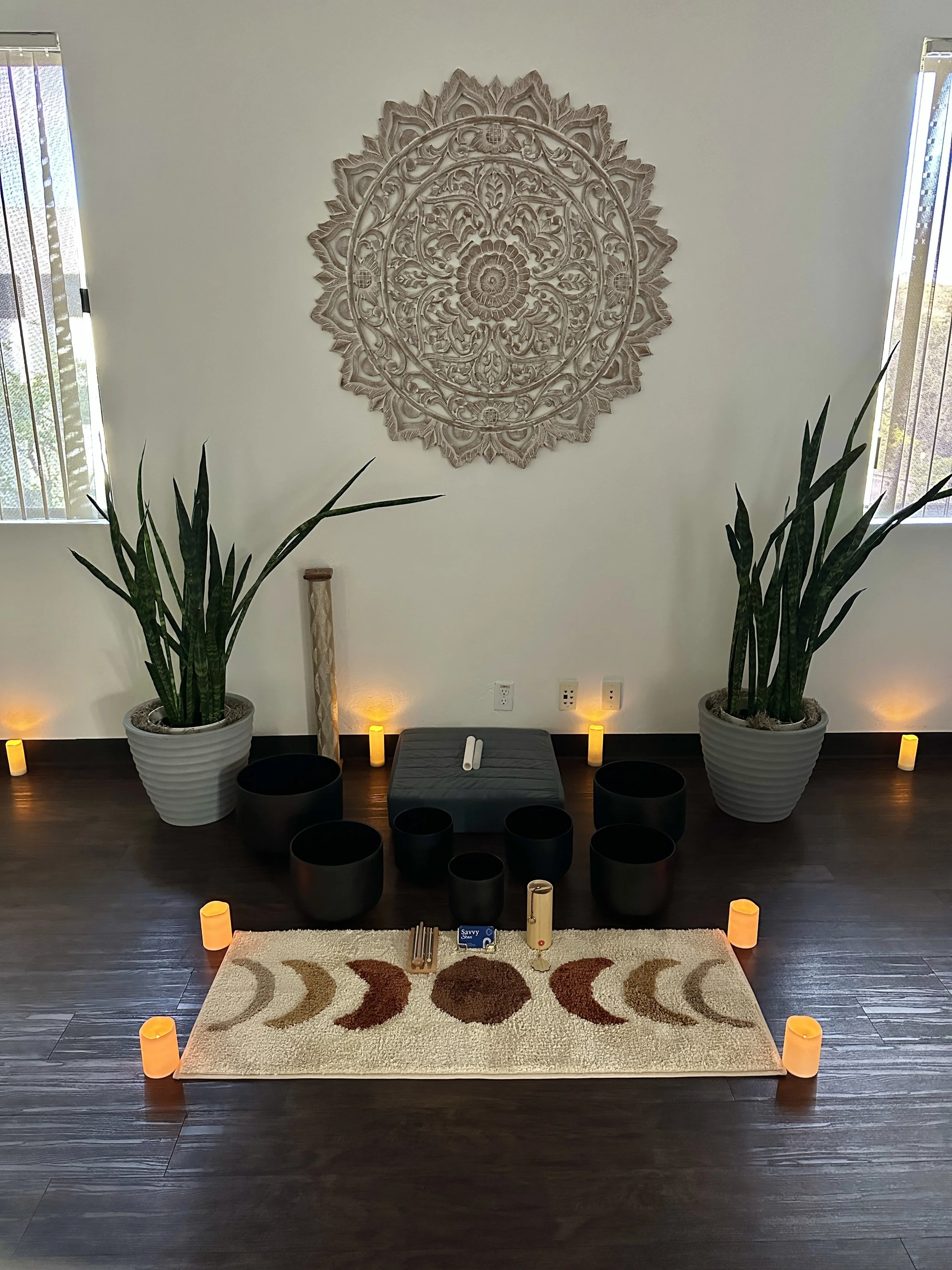 San Diego Sound Healing Altar Setup