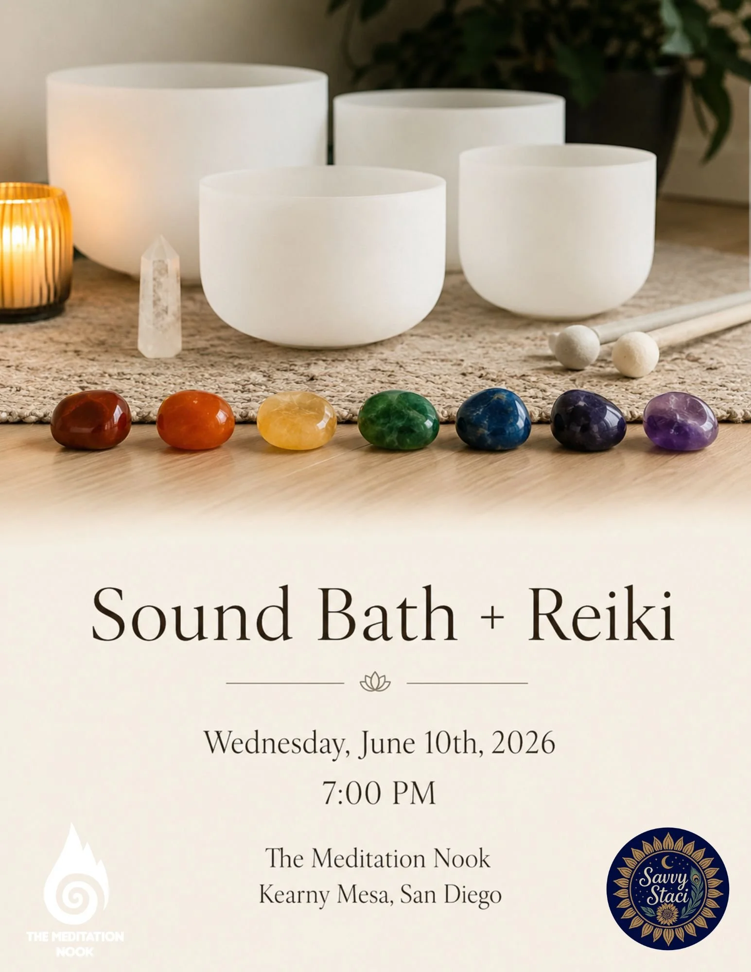 Sound Bath + Reiki in San Diego | Energy Healing & Deep Relaxation

Join us for a restorative Sound Bath and Reiki in San Diego, an immersive energy healing experience designed to calm the nervous system, release tension, and restore inner balance.

