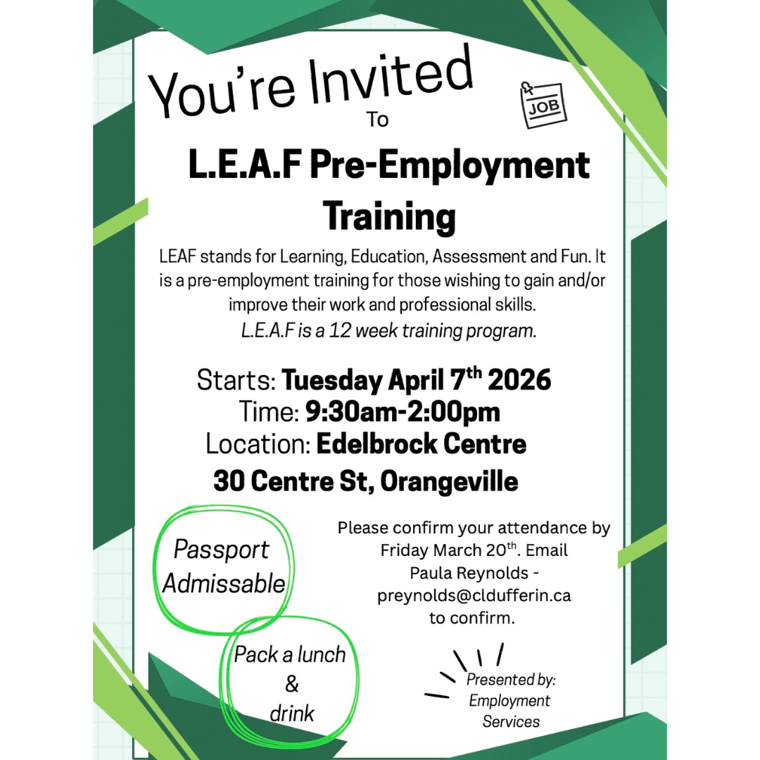 L.E.A.F Pre Employment Training Program