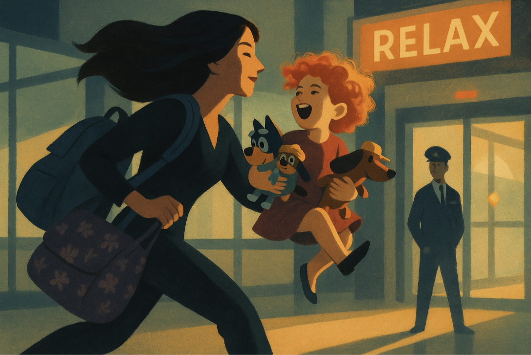 Remember That Time: My toddler triggered airport security &amp; rode me like a racehorse to the gate