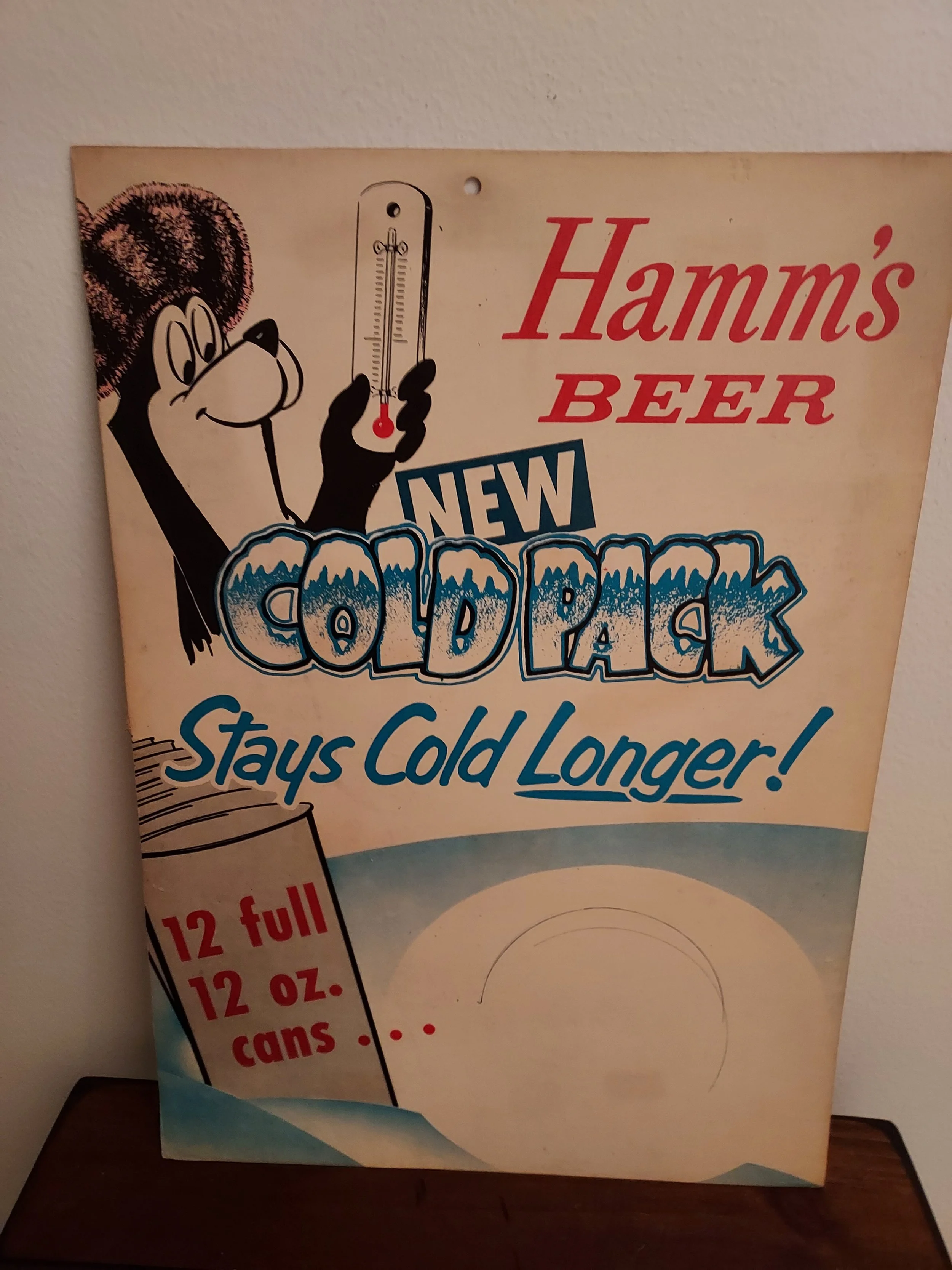 Rare 1950’s Hamm’s Beer  Store Sign