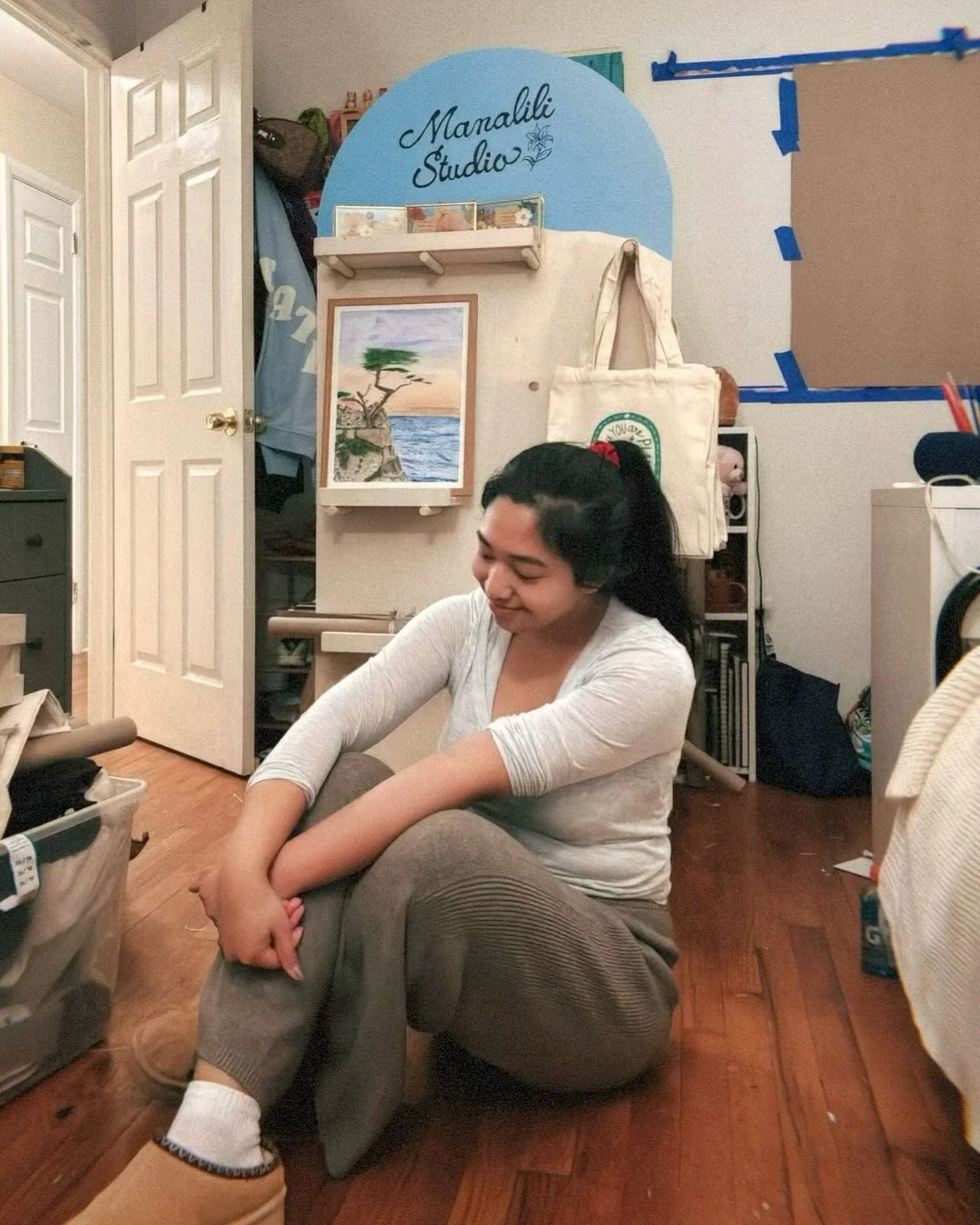 a lil peek into my messy corner of the universe getting ready for the @montclair_flea holiday markets 🥹 I&rsquo;ve been shy about putting my artwork out there my whole life (I&rsquo;m no better than my own students lol) so the amount of pure imposto