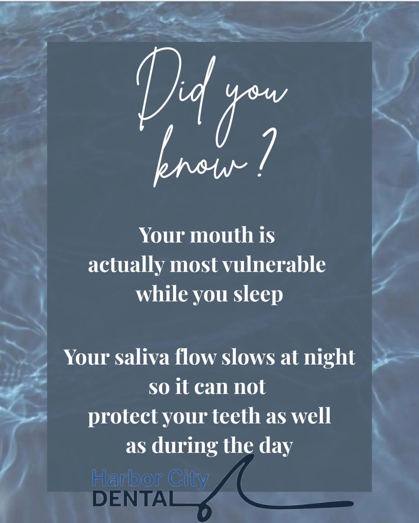 This is why skipping your nighttime brush is like leaving the door open for cavities. Give your teeth a fighting chance- never skip the second brush. #salivabenefits #oralhealth #oralhealthmatters