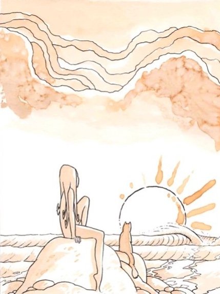 Manukai and coco at sunset