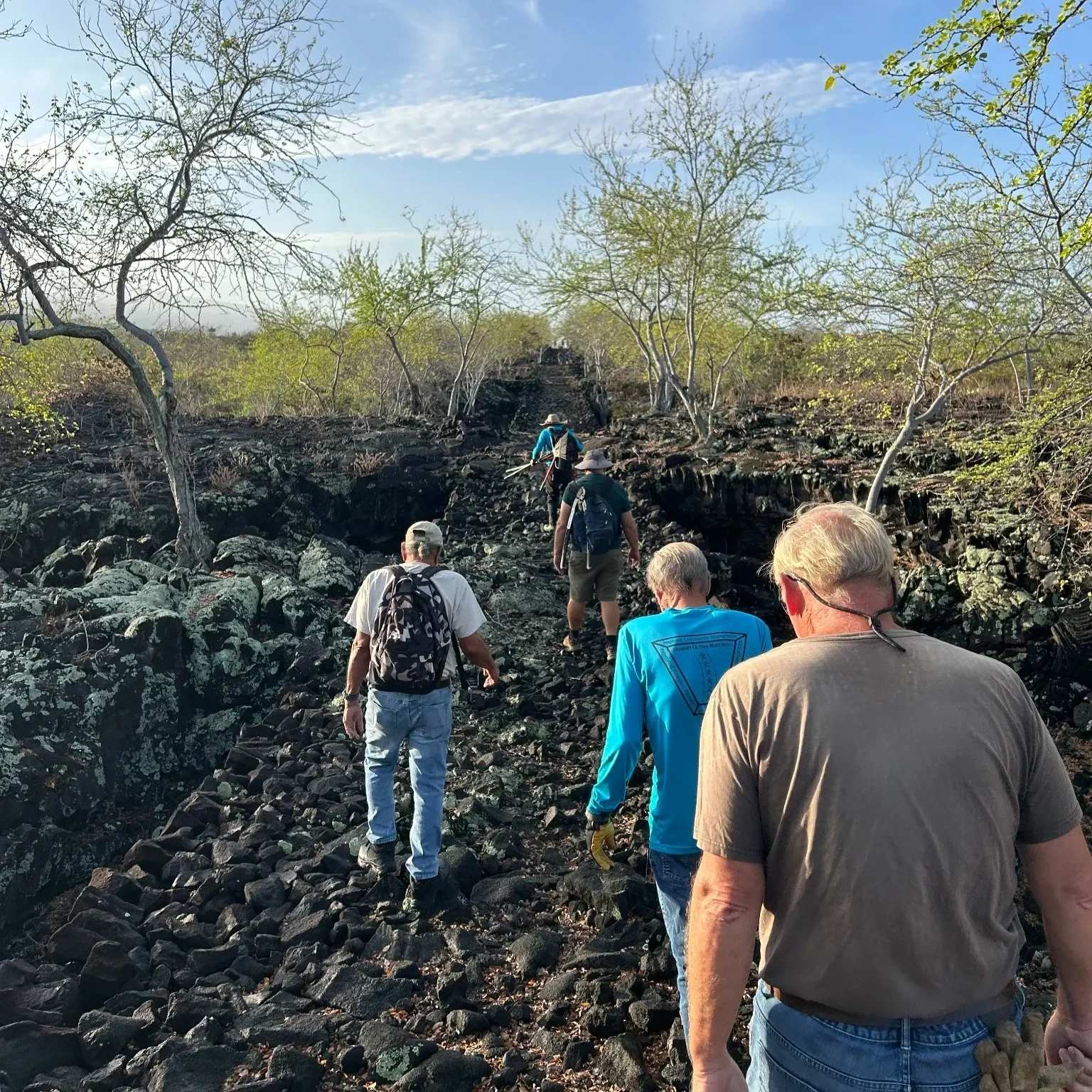 Walking the Ala Aupuni with members of Huakaʻi Lā during the development of the Ala Kahakai Interpretive Plan