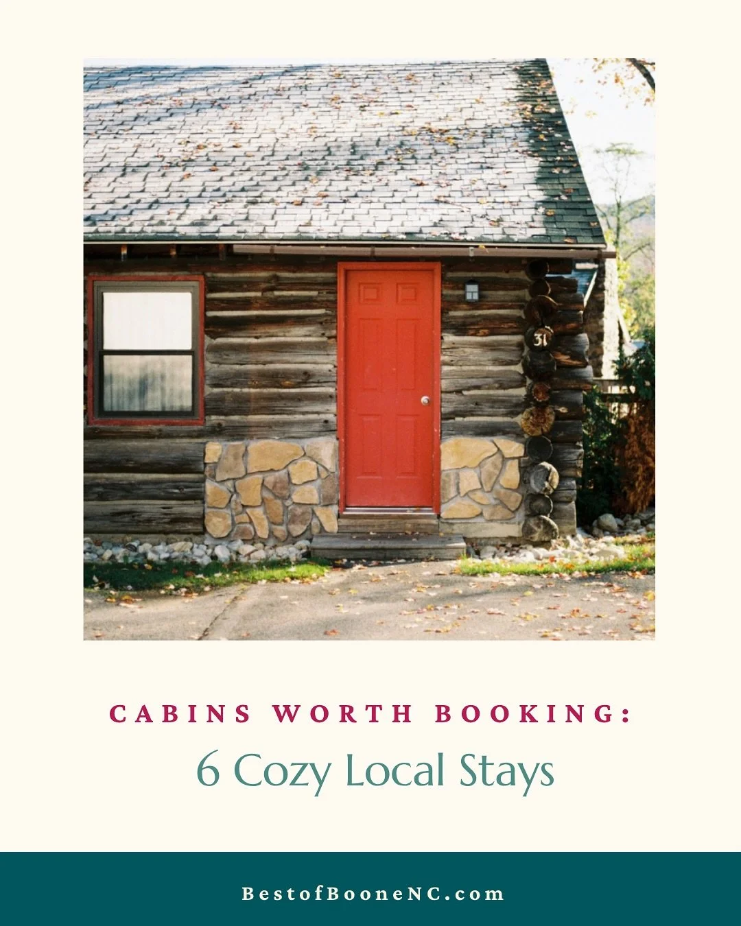 Looking for a cabin that actually feels like Boone? We rounded up 6 of our favorite spots &mdash; from rustic charmers to treehouse hideaways &mdash; all with that mountain-town magic. 

Comment CABIN and I&rsquo;ll send you a link to the list! 🔗 OR