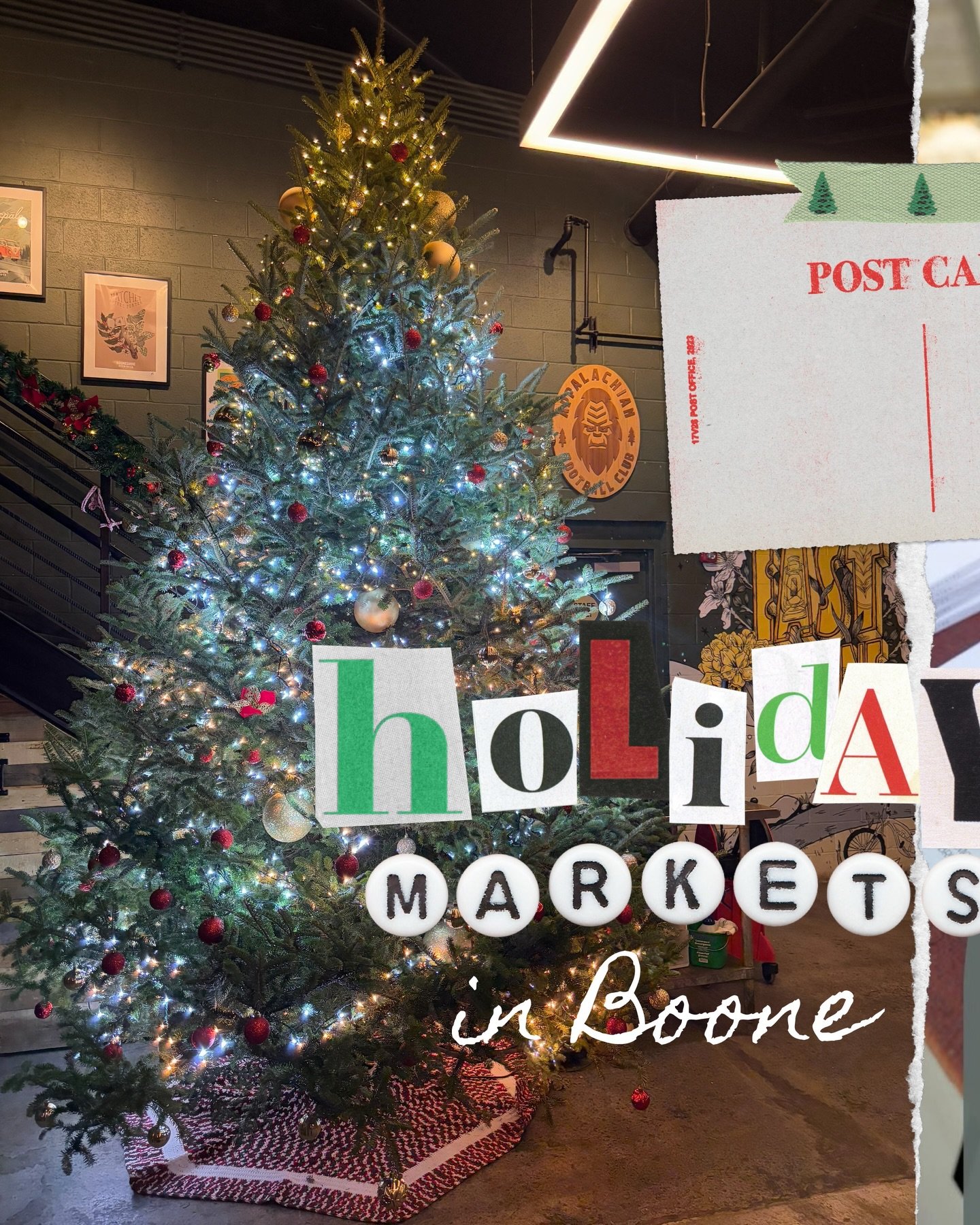 Holiday markets + festive events are in full swing in the High Country this weekend&mdash;consider this your little holiday market guide for this weekend. ✨🎁

Whether you&rsquo;re grabbing gifts, sipping hot cocoa, or wandering through twinkle light