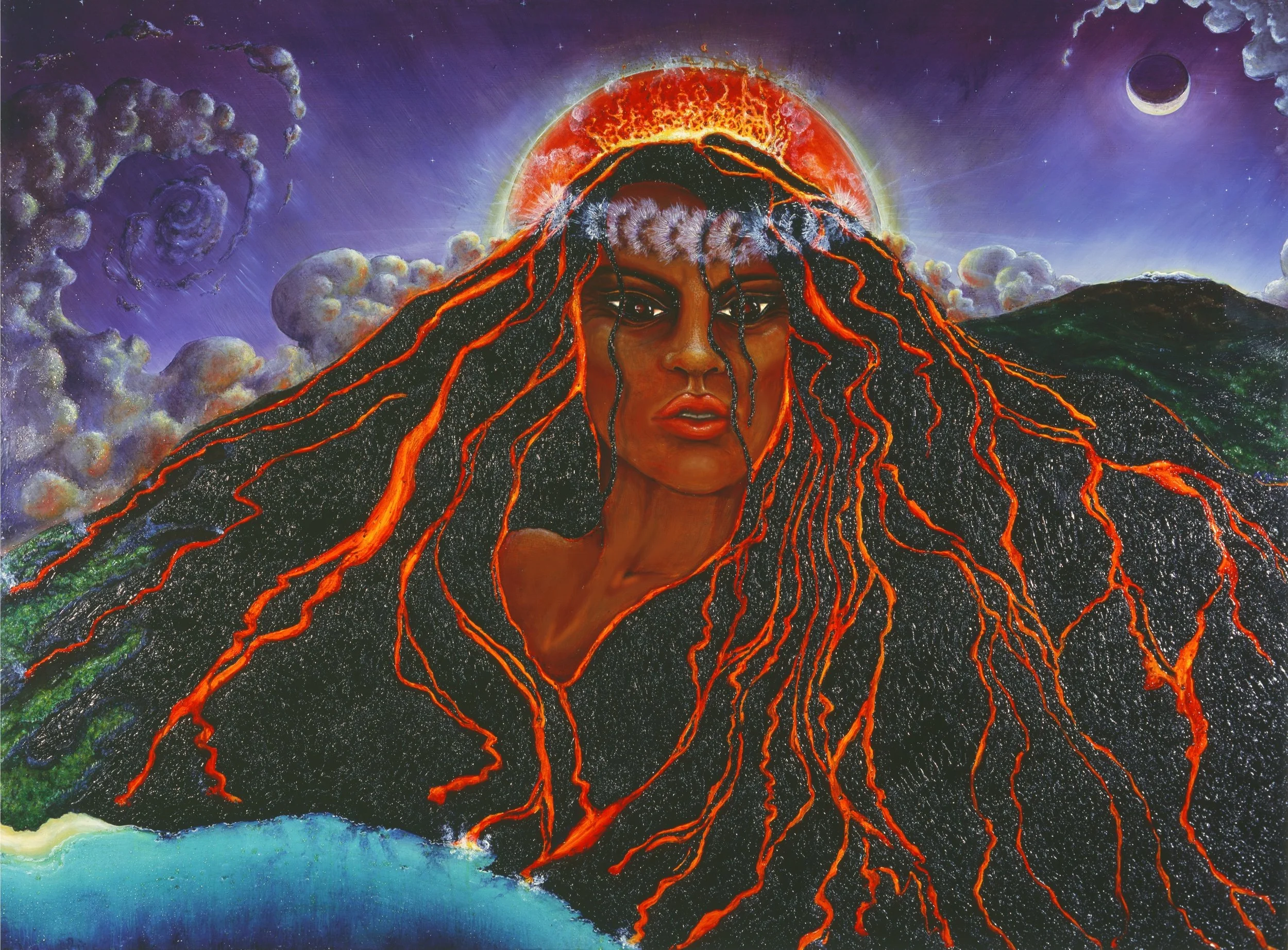 Pele 1, 2001, oil on masonite/digitally enhanced