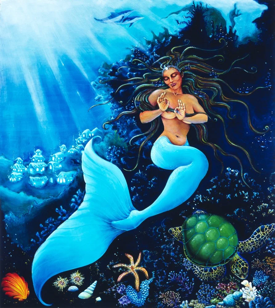 "Susan's Mermaid", 2000
Oil on Masonite 54 x 48 in (137 x 122 cm)