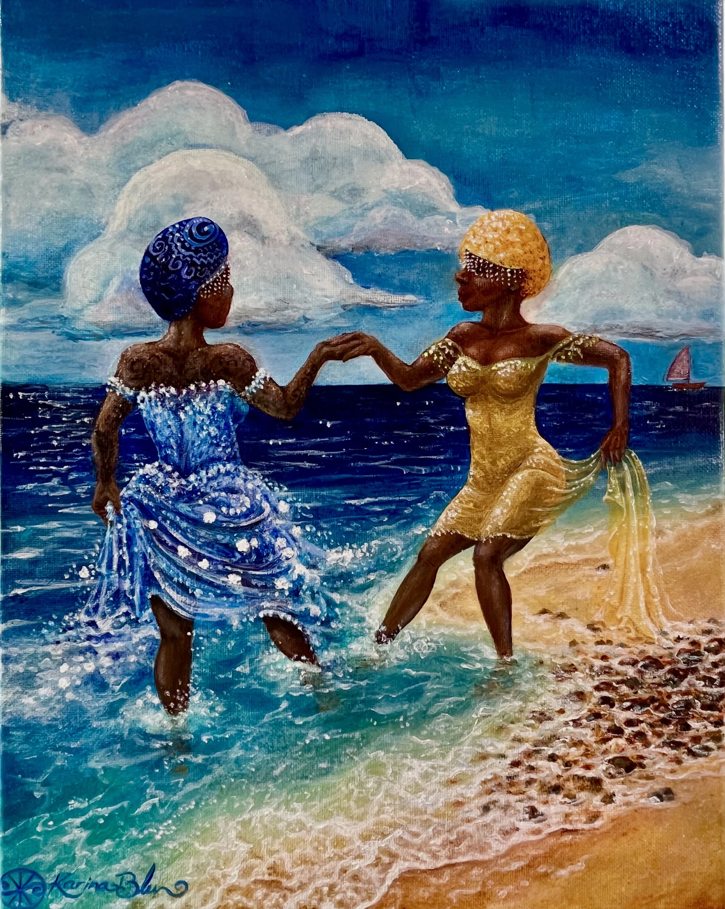 "Iemanjá and Oxum", 2025
Oil on canvas, 10 x 8 in (25.4 x 20.3 cm)