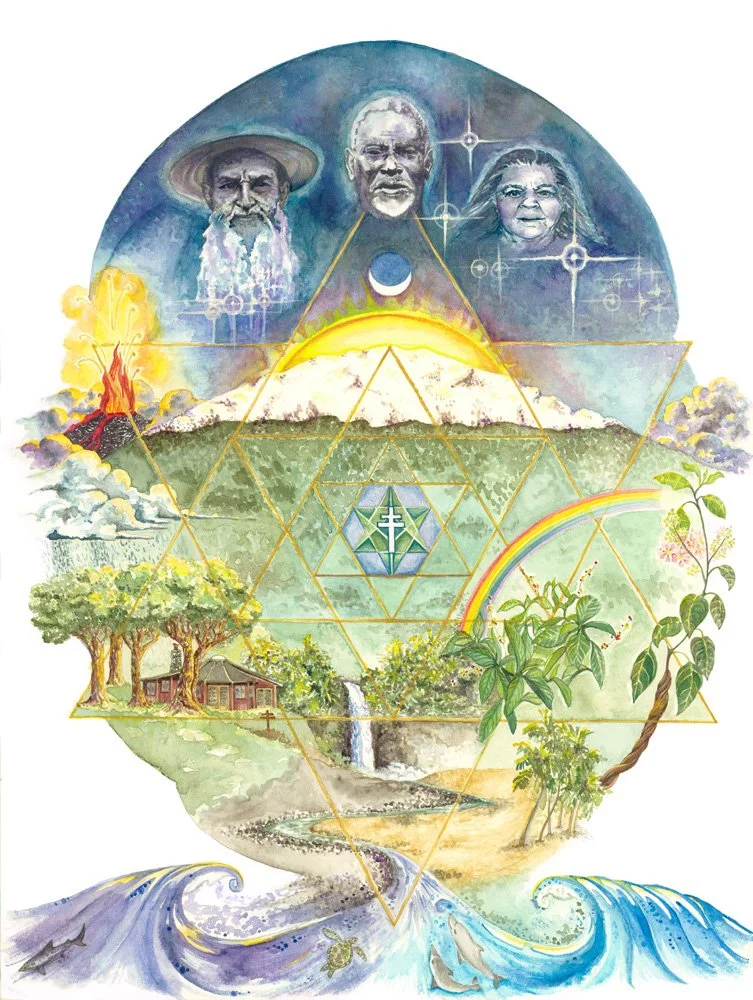 Céu do Hawai'i 20 Years, 2015, watercolor on paper, 11 x 15 in. (28 x 38.1 cm)