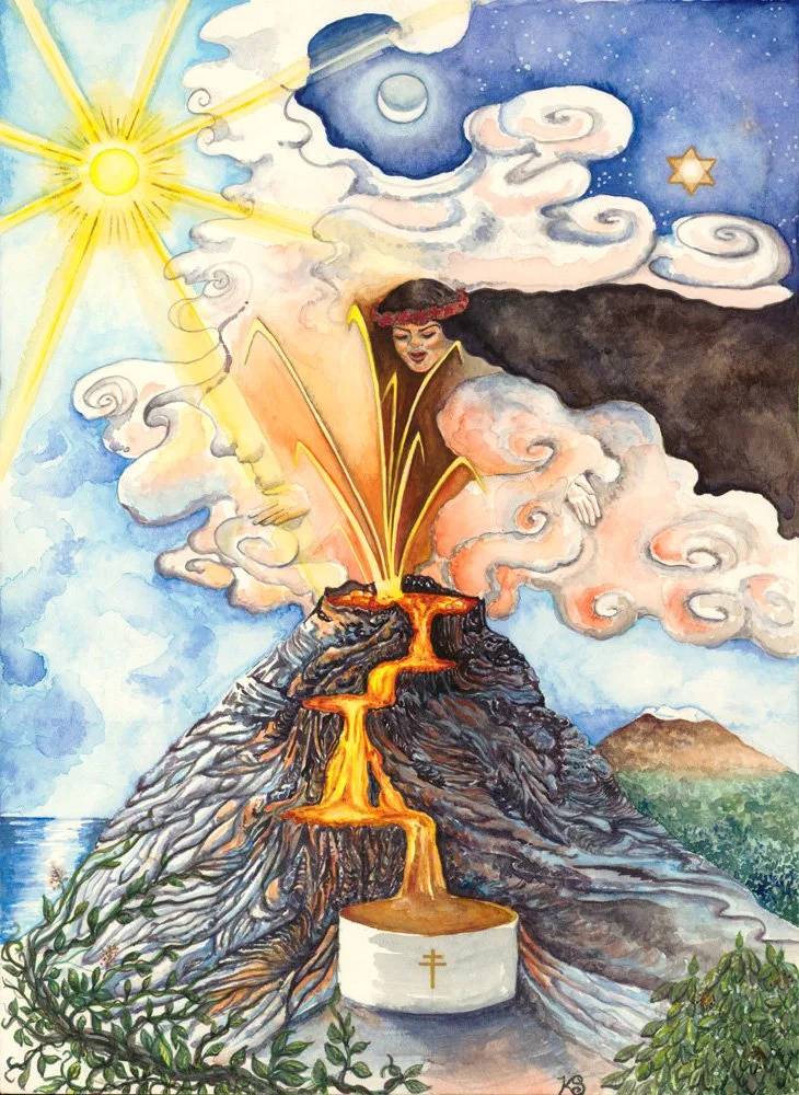 Pele's Garden, 2009, watercolor on paper, 11 x15 in. (28 x 38.1 cm)
