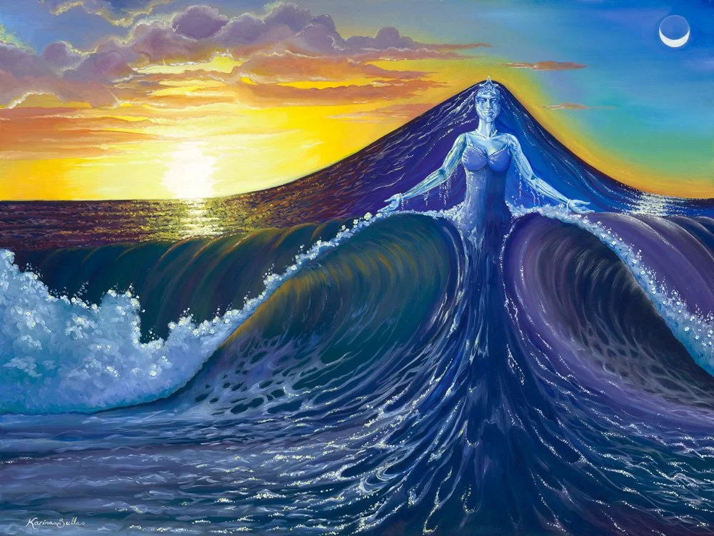"Sunset, Moonrise Yemanjá", 2011
Oil on Canvas, 30 x 40 in (76.2 x 101.6 cm)
