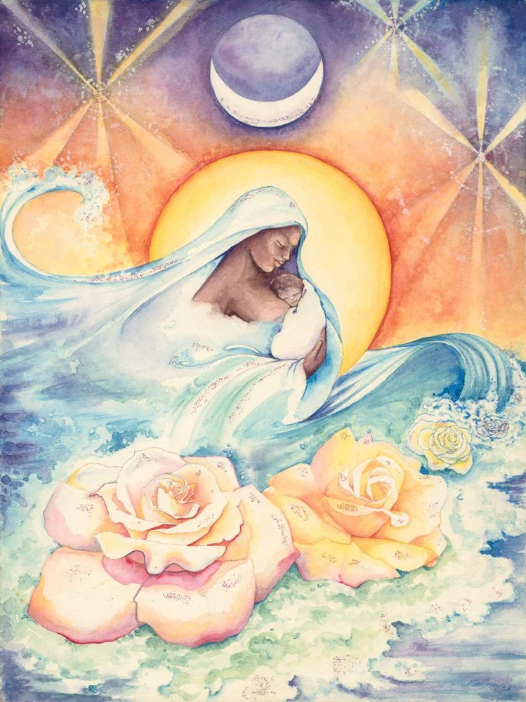 Rosas do Mar, 2010, watercolor on paper with glitter pen, 11 x 14 in. (28 x 35.5 cm)