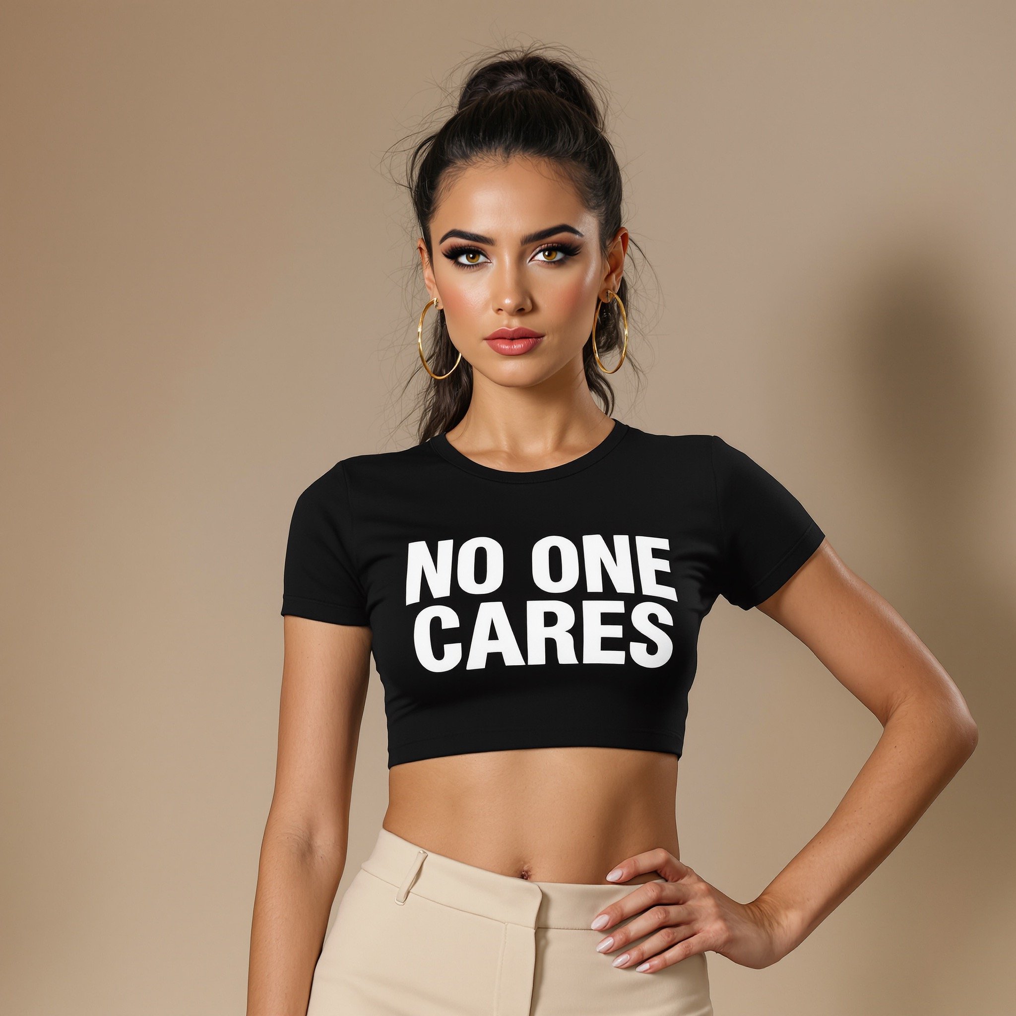 No One Cares Crop Top