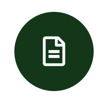 Icon of a document or file inside a green circle