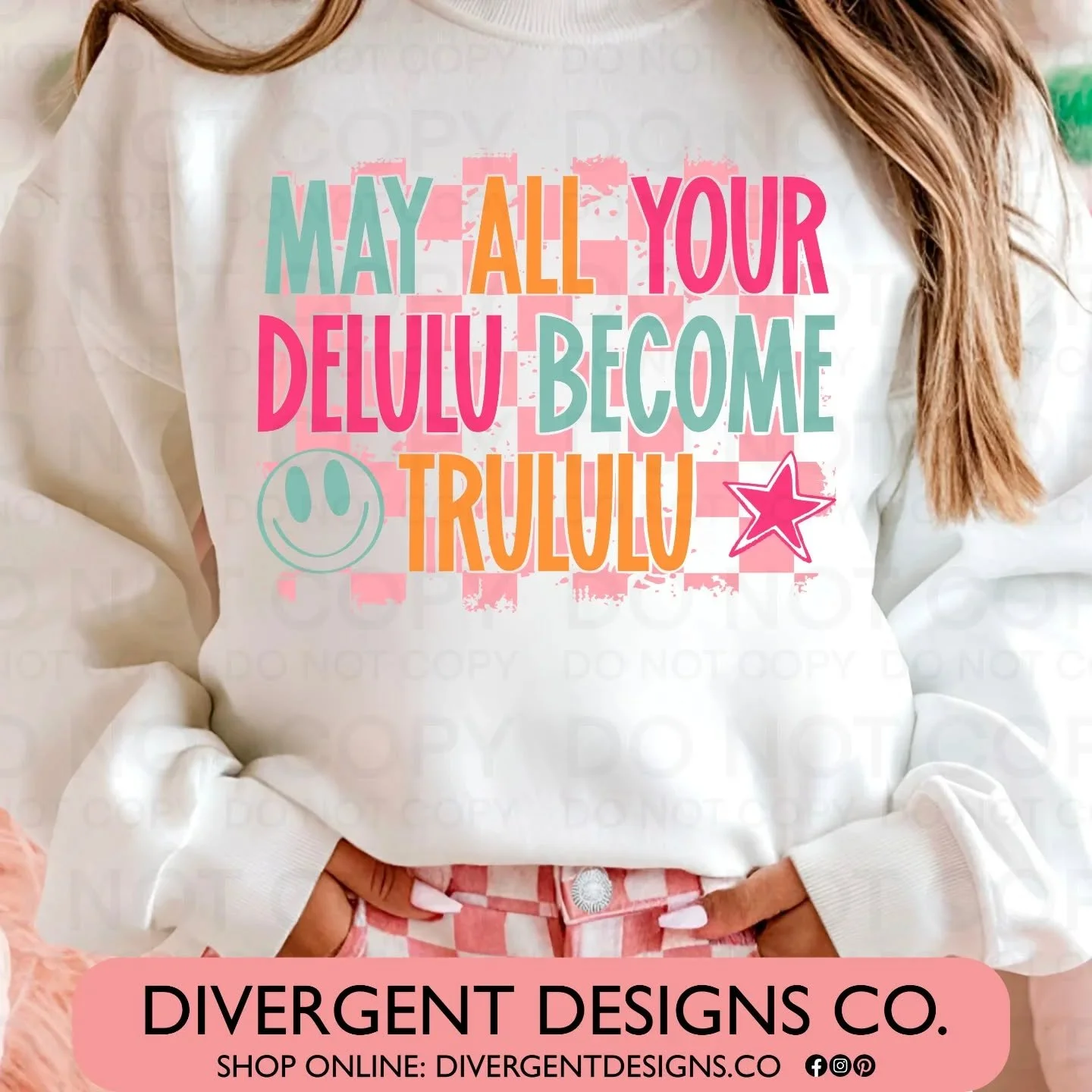 ✨Manifest it, babes ✨ May all your delulu turn into trululu 💅💕
Because life&rsquo;s too short not to dream a little extra.
Grab yours now at DivergentDesigns.co &mdash; where vibes become reality. 🌈⭐

#DeluluToTrululu #SassyStyle #divergentdesigns