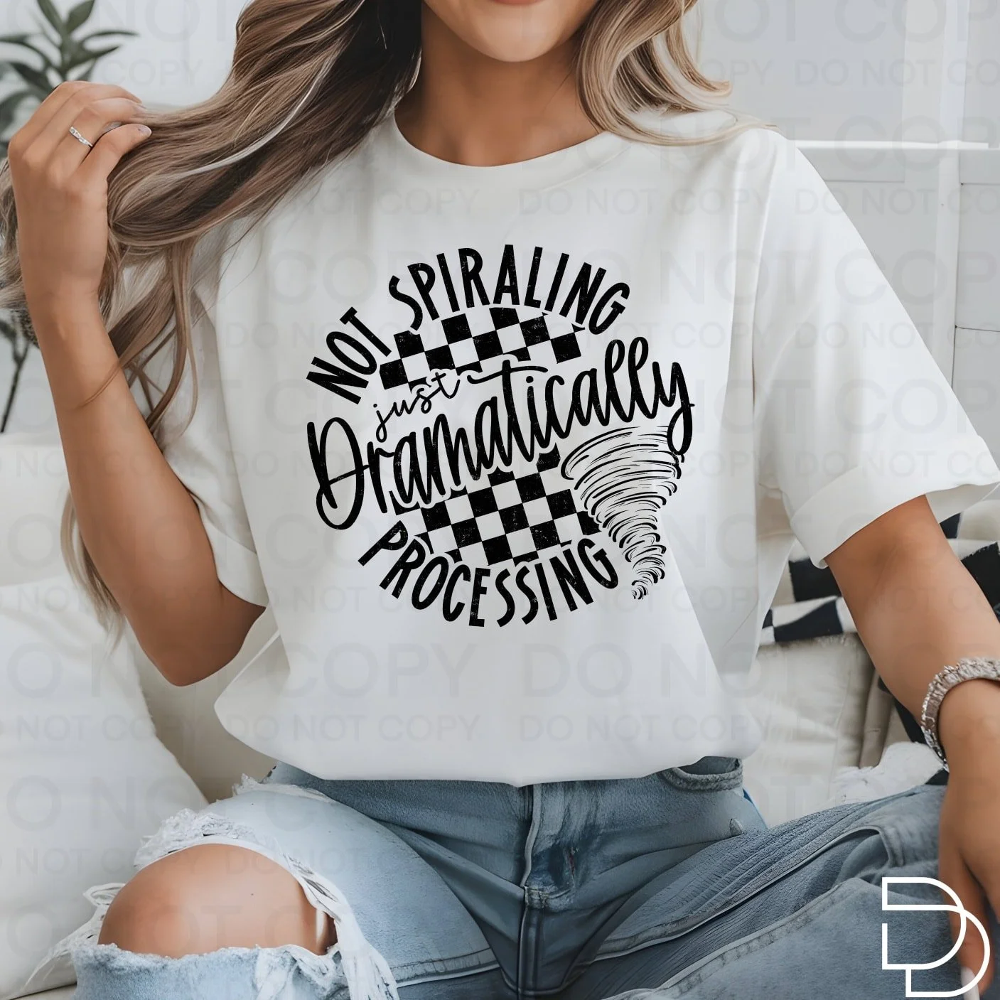 ✨ Not spiraling&hellip; just dramatically processing ✨
Because sometimes we all need to add a little flair to our coping strategies. 🌀✔️

Perfect for when you want comfort + humor in one.
Grab yours now at divergentdesigns.co 💻🛒

#DivergentDesigns