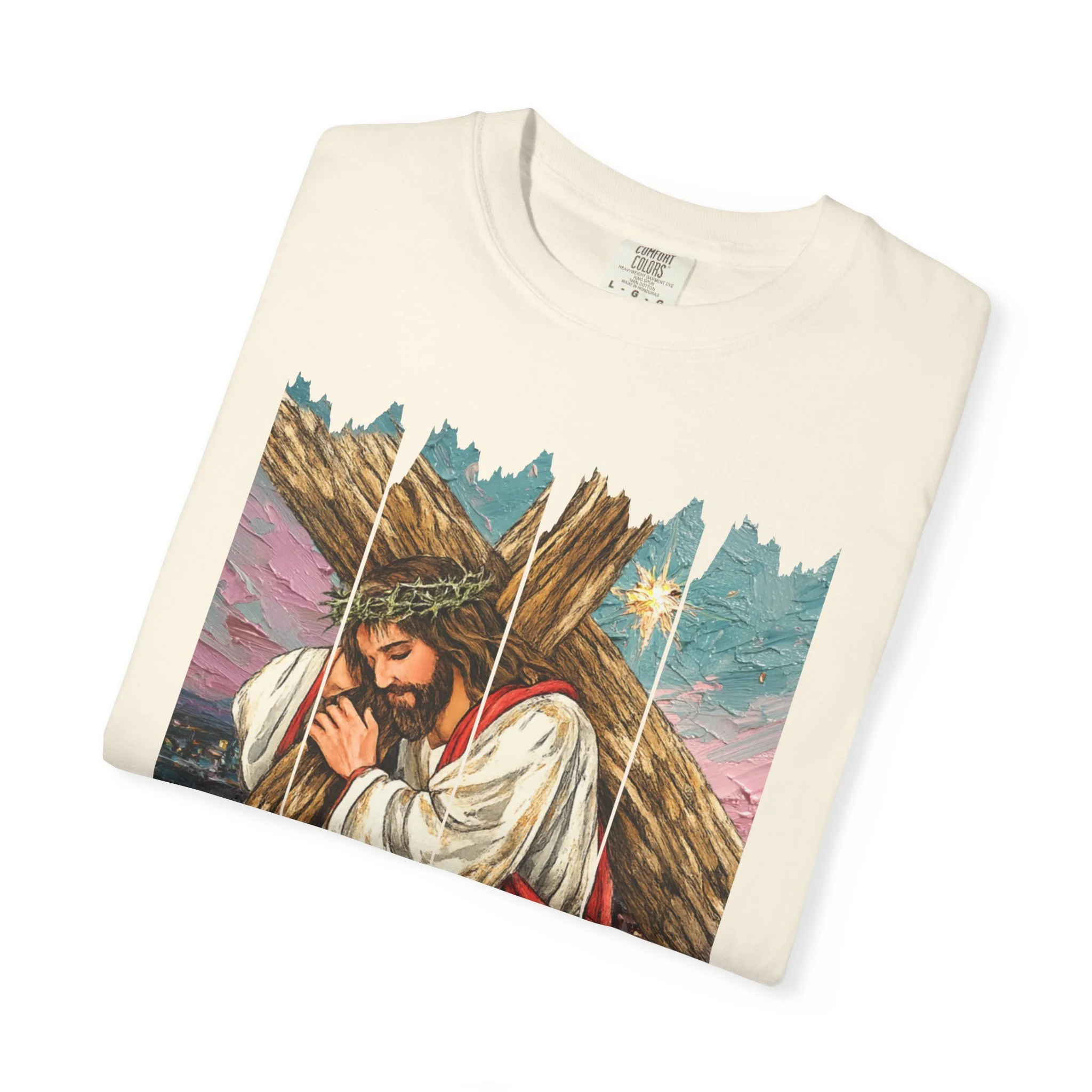 By His Wounds We Are Healed Graphic Tee – Comfort Colors 1717 Christian Shirt