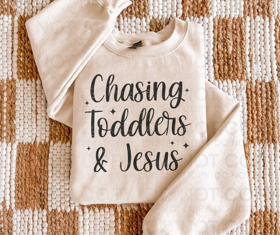 Chasing Toddlers & Jesus Crewneck Sweatshirt – Gildan 18000