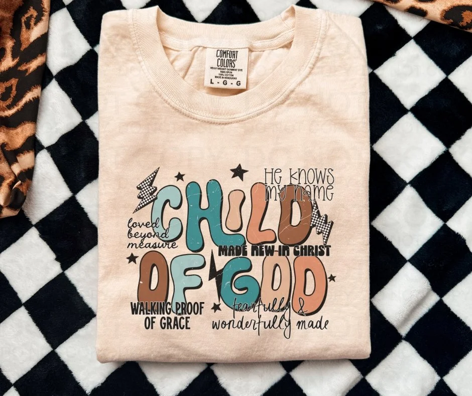 Child of God Christian Graphic Tee – Comfort Colors 1717 Faith Shirt