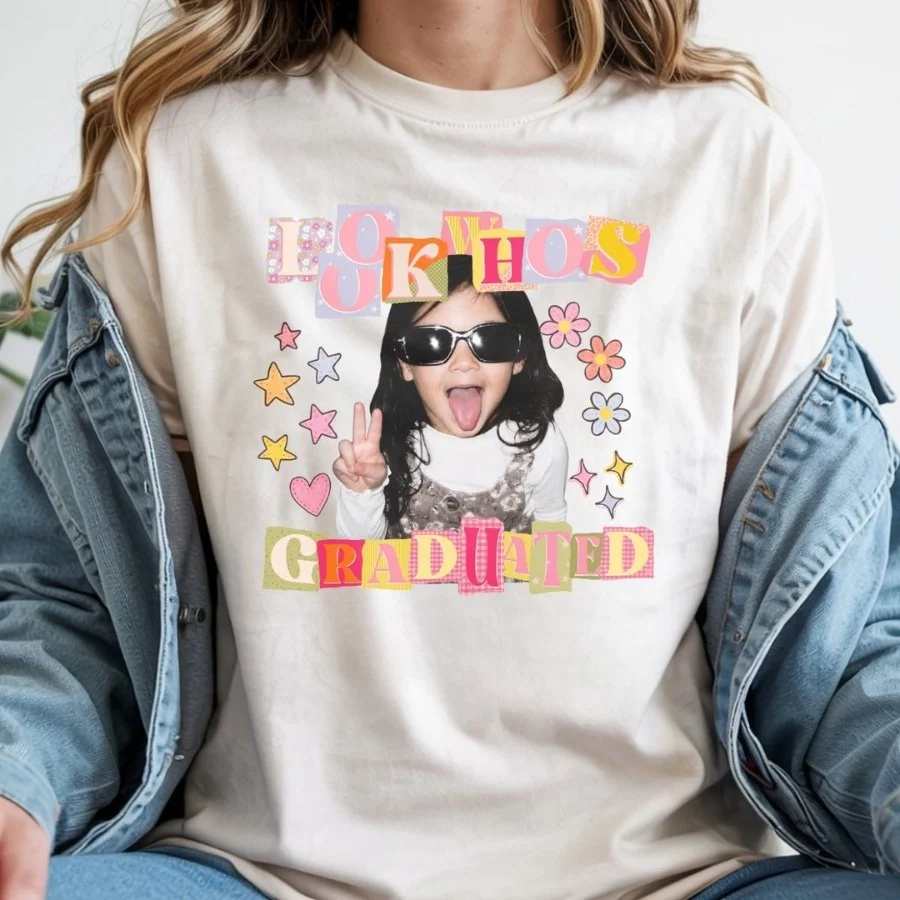 “Look Who Graduated” Funny Graduation Graphic Tee | Trendy Senior Celebration Shirt