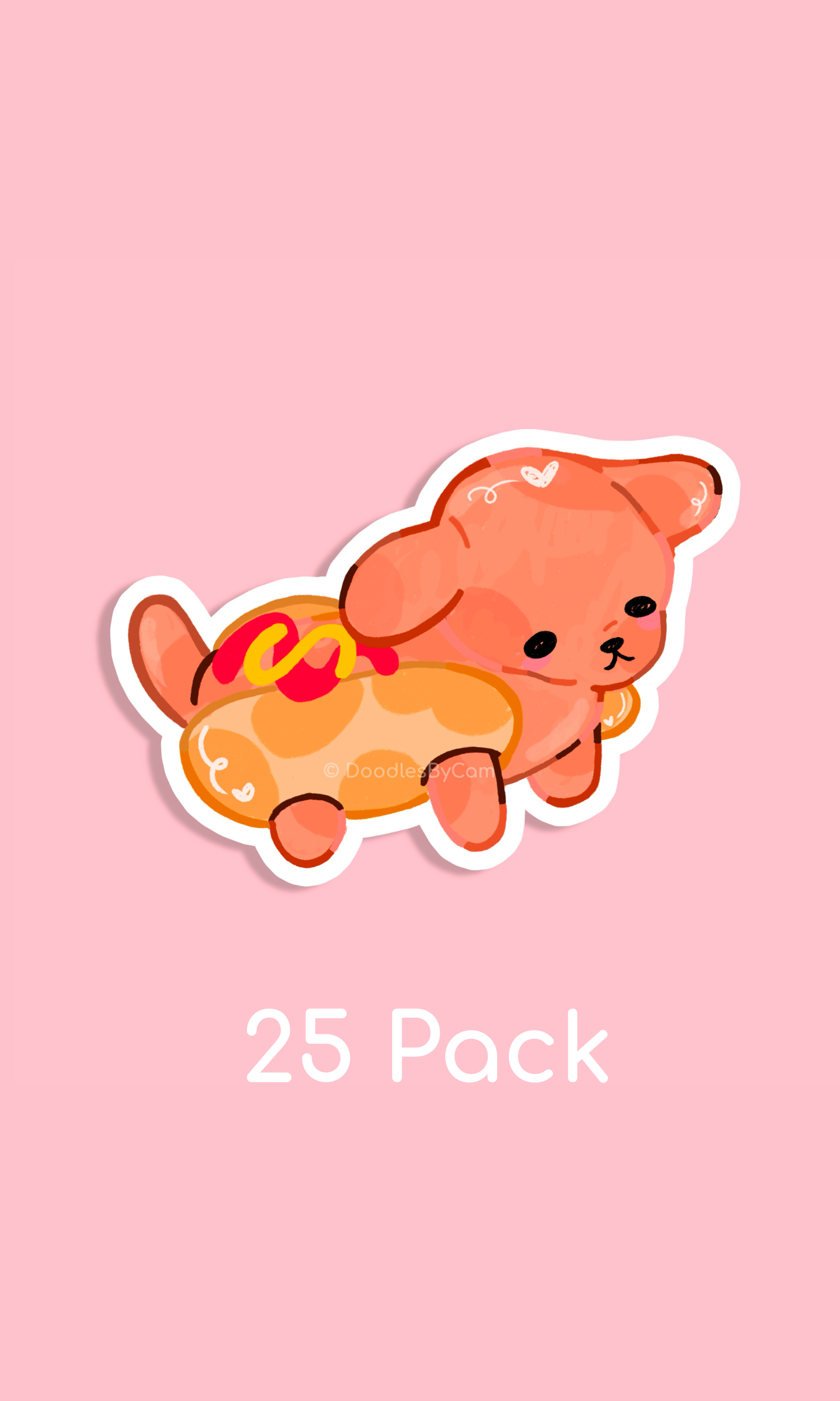 25 pack Wiener Dog Sticker | Dachshund Cute Dog Vinyl Decal | Waterproof Dog Lover Gift Sticker