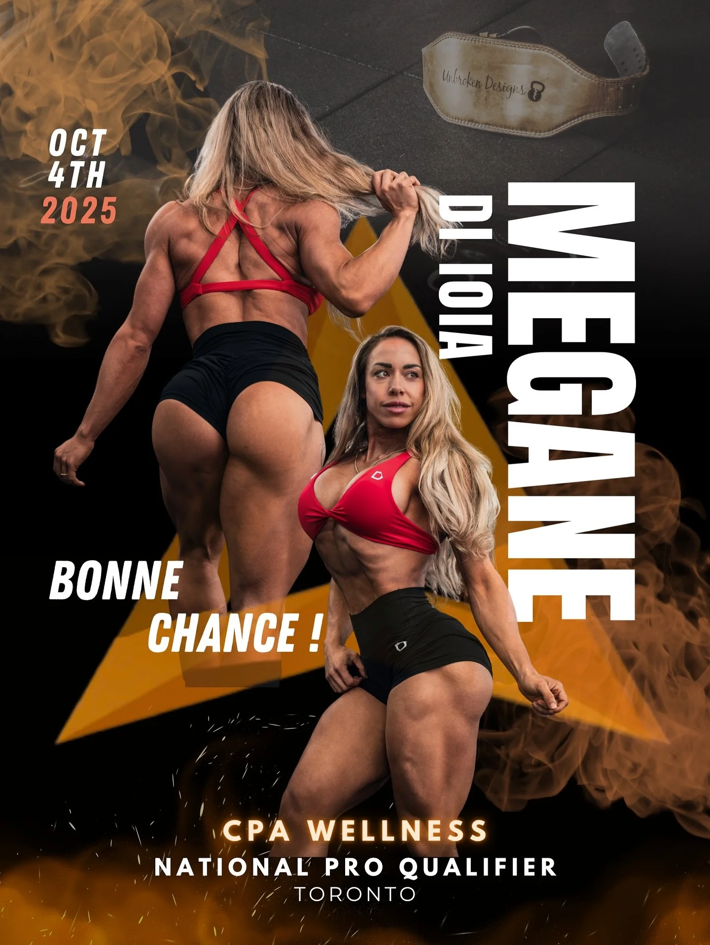 🧡 Nous souhaitons la meilleure des chances à notre athlète ambassadrice Mégane, qui sera sur scène demain lors du Pro Qualifier dans la catégorie Wellness 💪✨