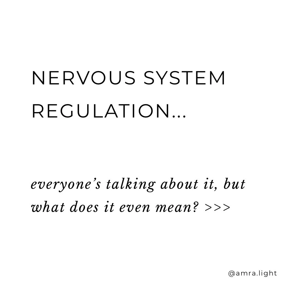With all the talk about nervous system regulation circulating, it&rsquo;s hard to tell if anyone really knows what it actually means.   Overconsumption and misinformation make it easy to feel confused or overwhelmed by the topic.
 So here&rsquo;s the