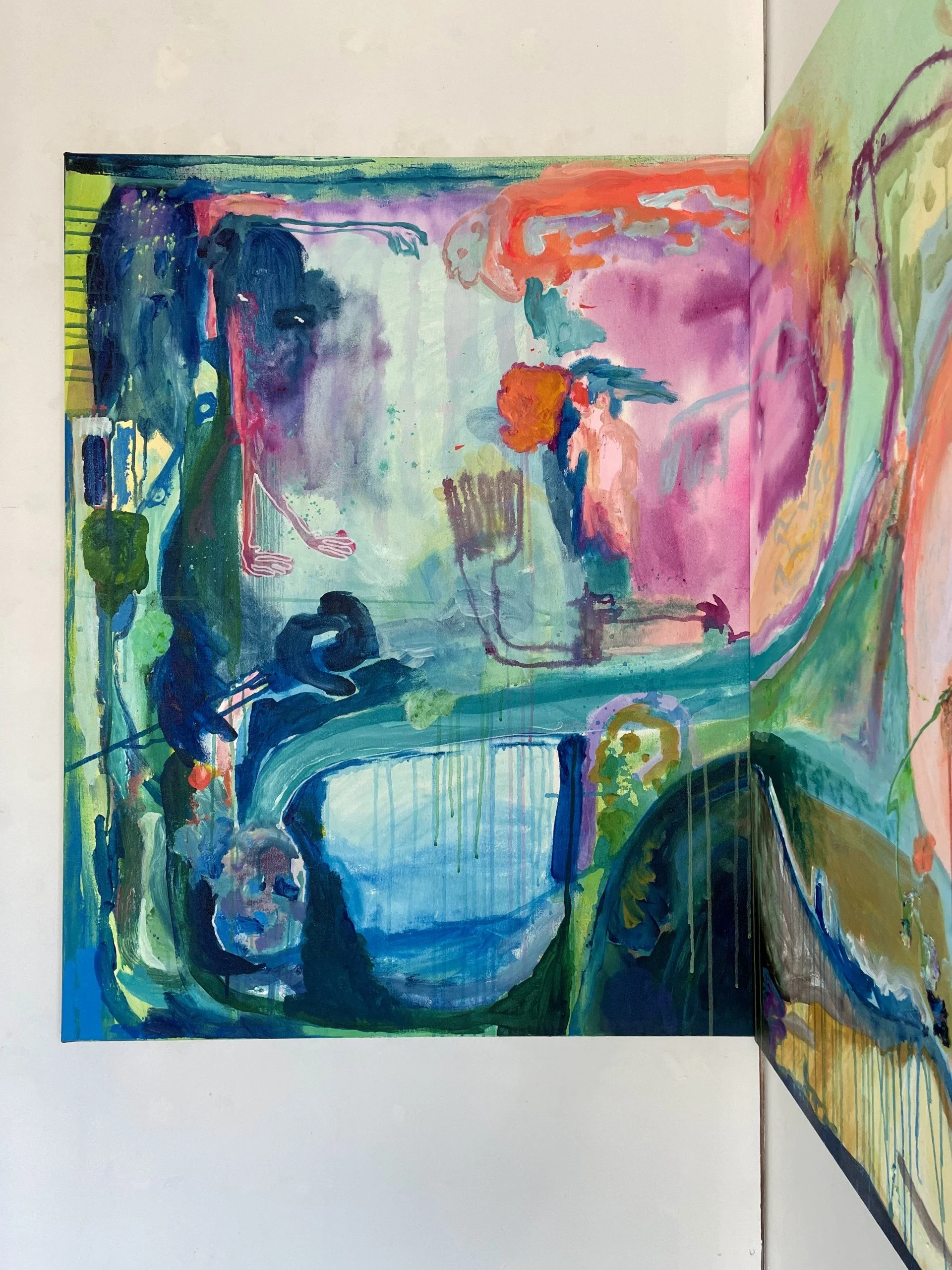 Installation View
"And She Stood And Stood Tall"
acrylic on canvas
100cm x 80cm