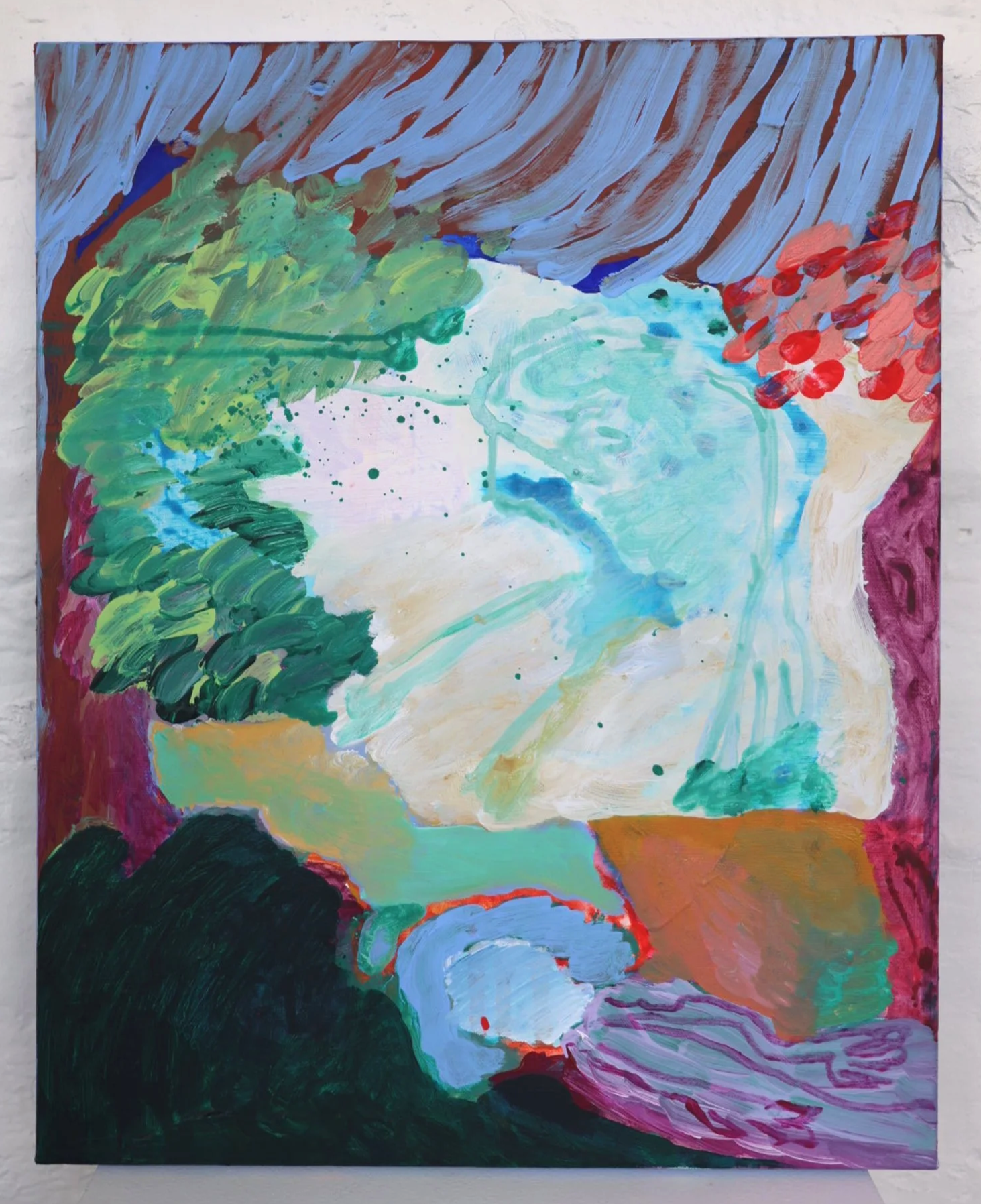 "Bathed in Gorges, Nestled in Petrichor"
acrylic on canvas
2025
30cm x 20cm