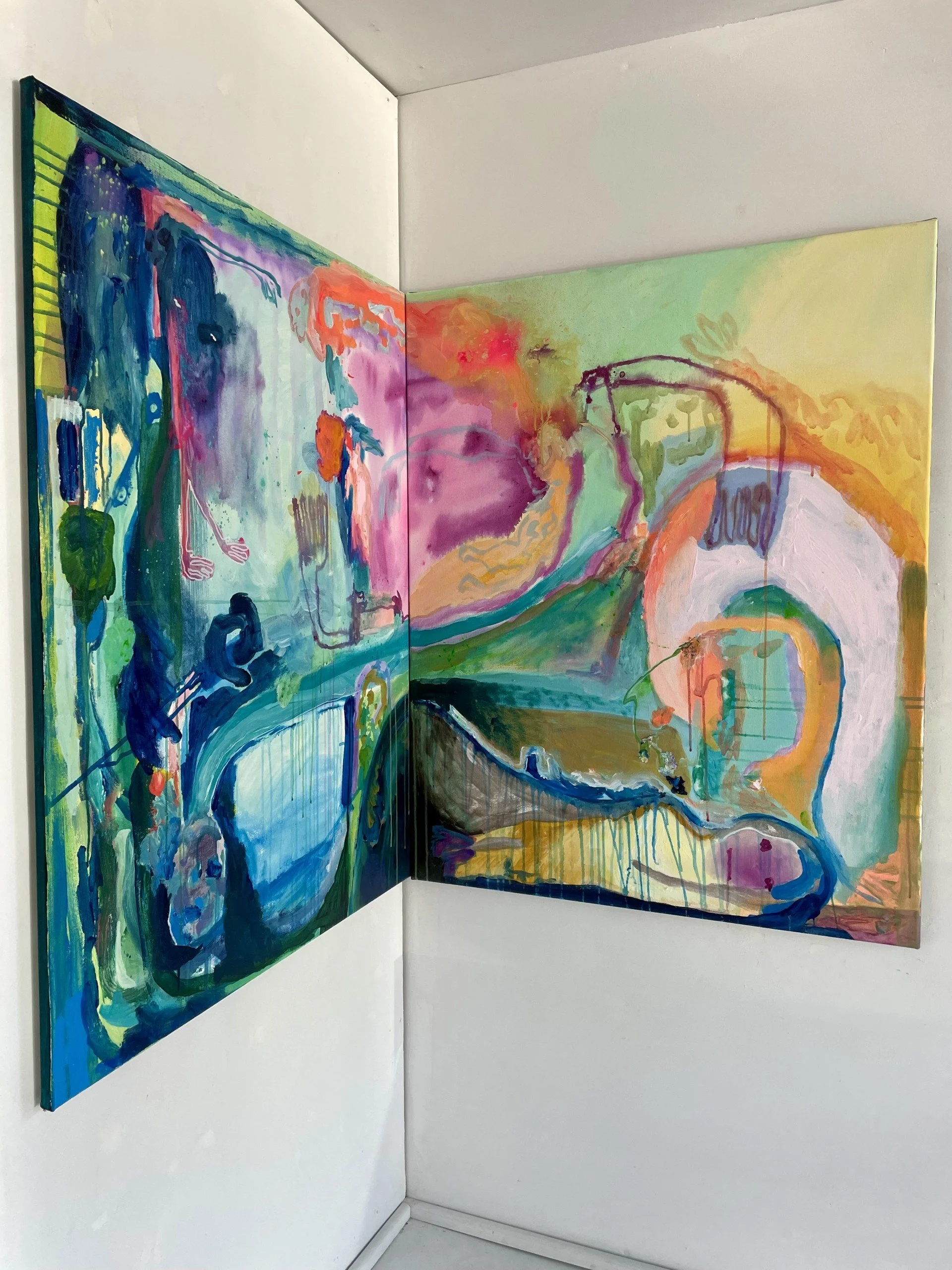 Installation View
"And She Stood And Stood Tall"
acrylic on canvas
100cm x 80cm