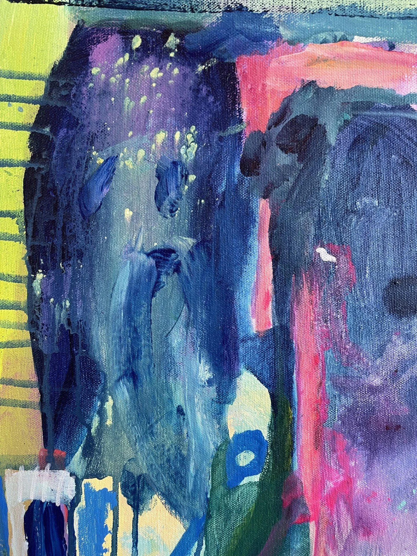"And She Stood And Stood Tall" (detail)
acrylic on canvas
100cm x 80cm