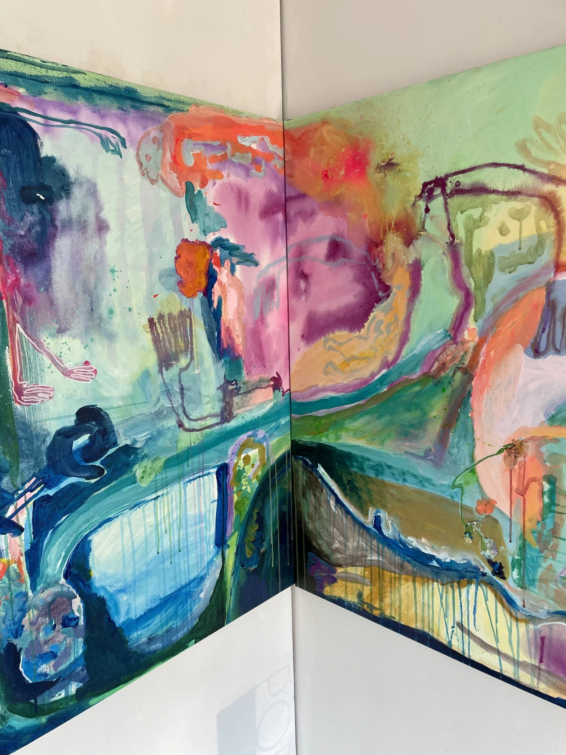 Installation View
"And She Stood And Stood Tall"
acrylic on canvas
100cm x 80cm